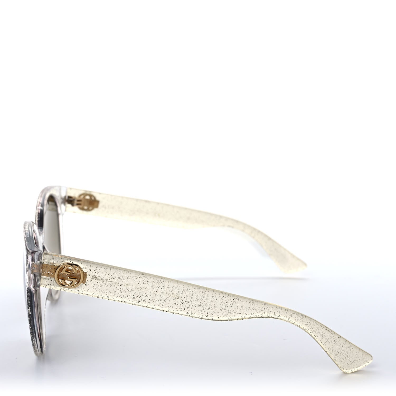 Gucci Acetate Glitter Sunglasses GG0034S Silver 3 of 8