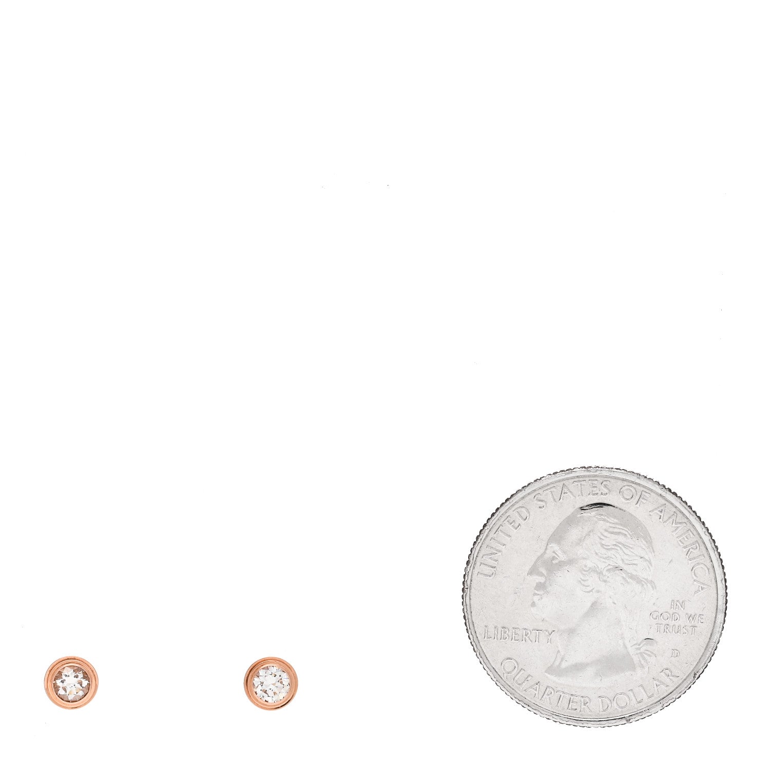 Cartier 18K Pink Gold Diamond MM D'Amour Earrings 2 of 6