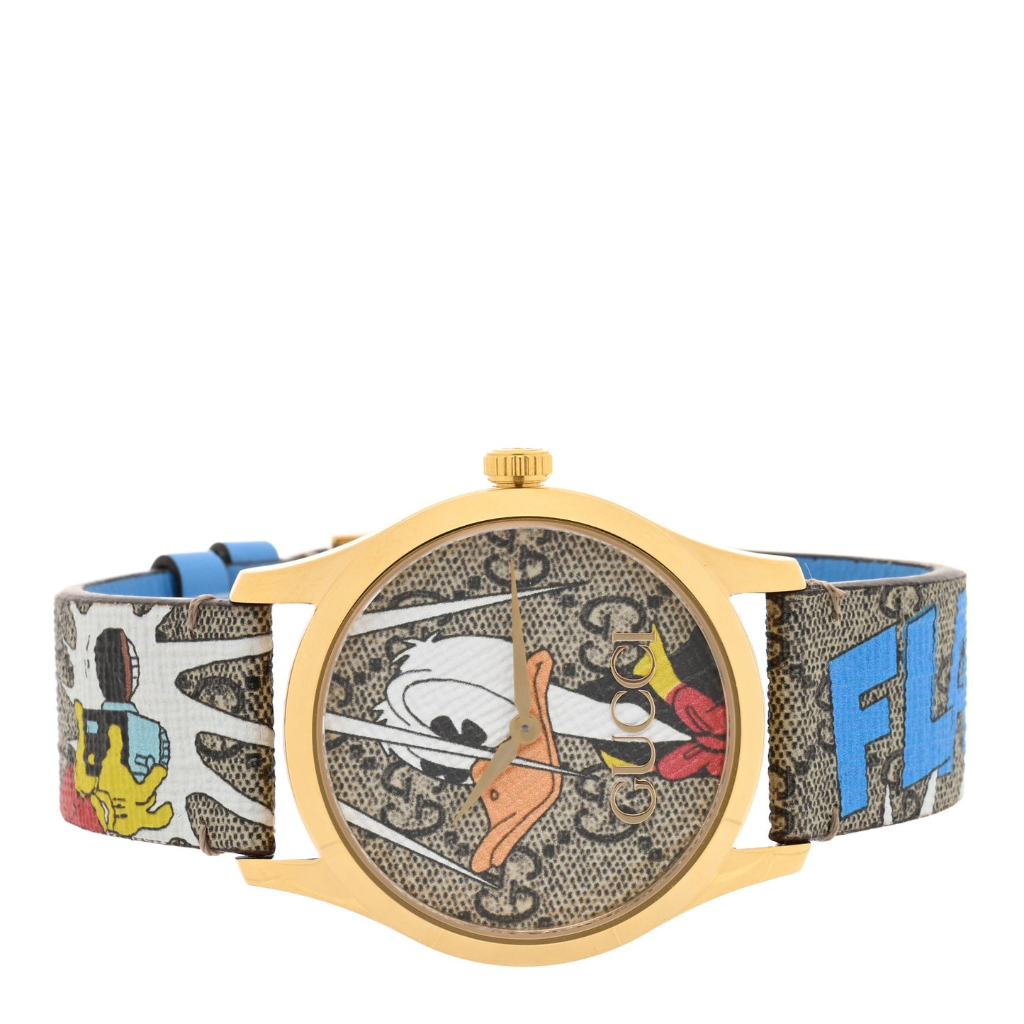 X DISNEY Stainless Steel Canvas 38mm G-Timeless Donald Duck Quartz Watch