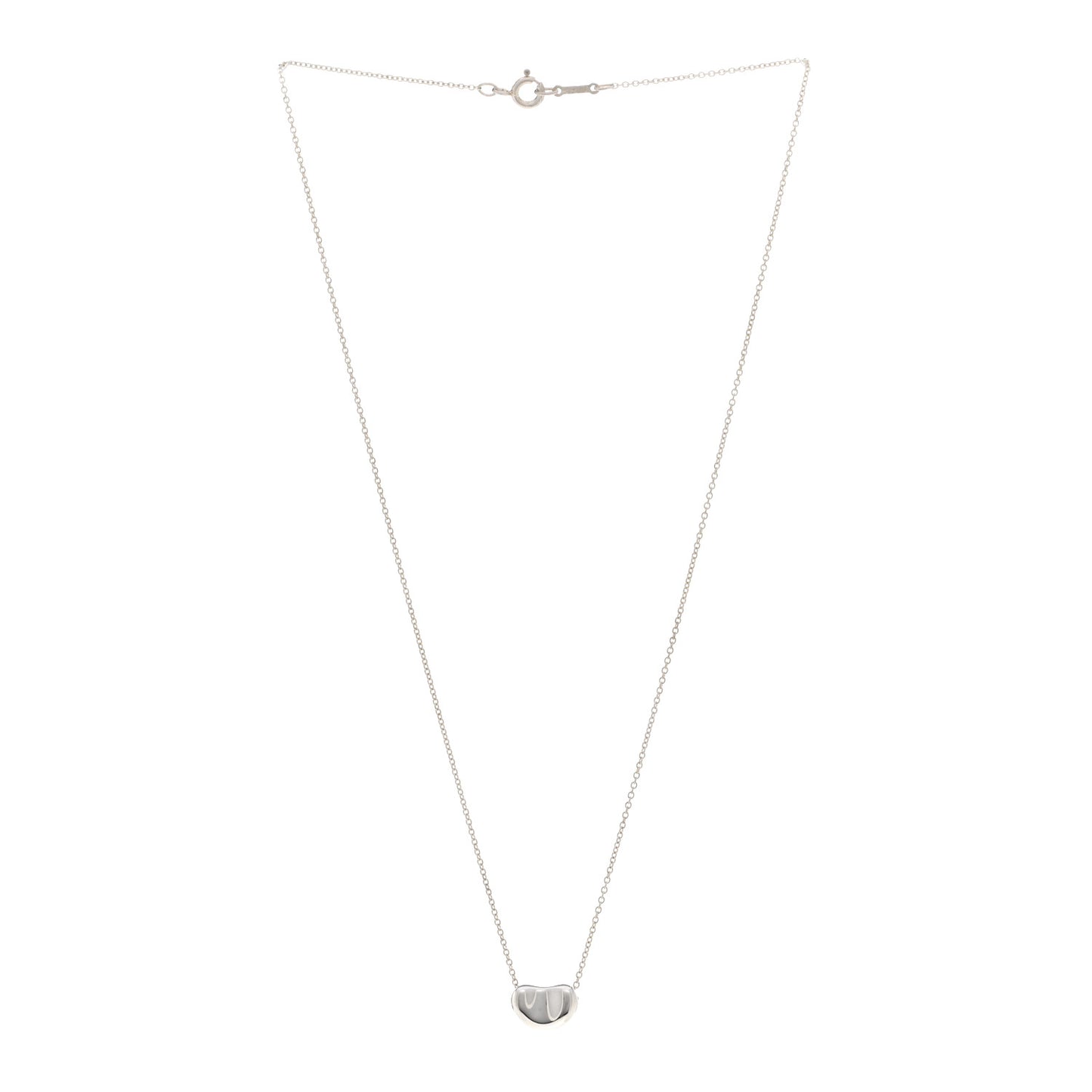 Sterling Silver 11mm Elsa Peretti Bean Pendant Necklace