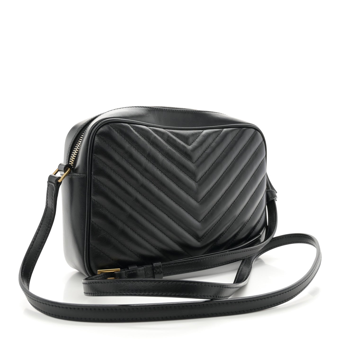Calfskin Matelasse Monogram Lou Camera Bag Black