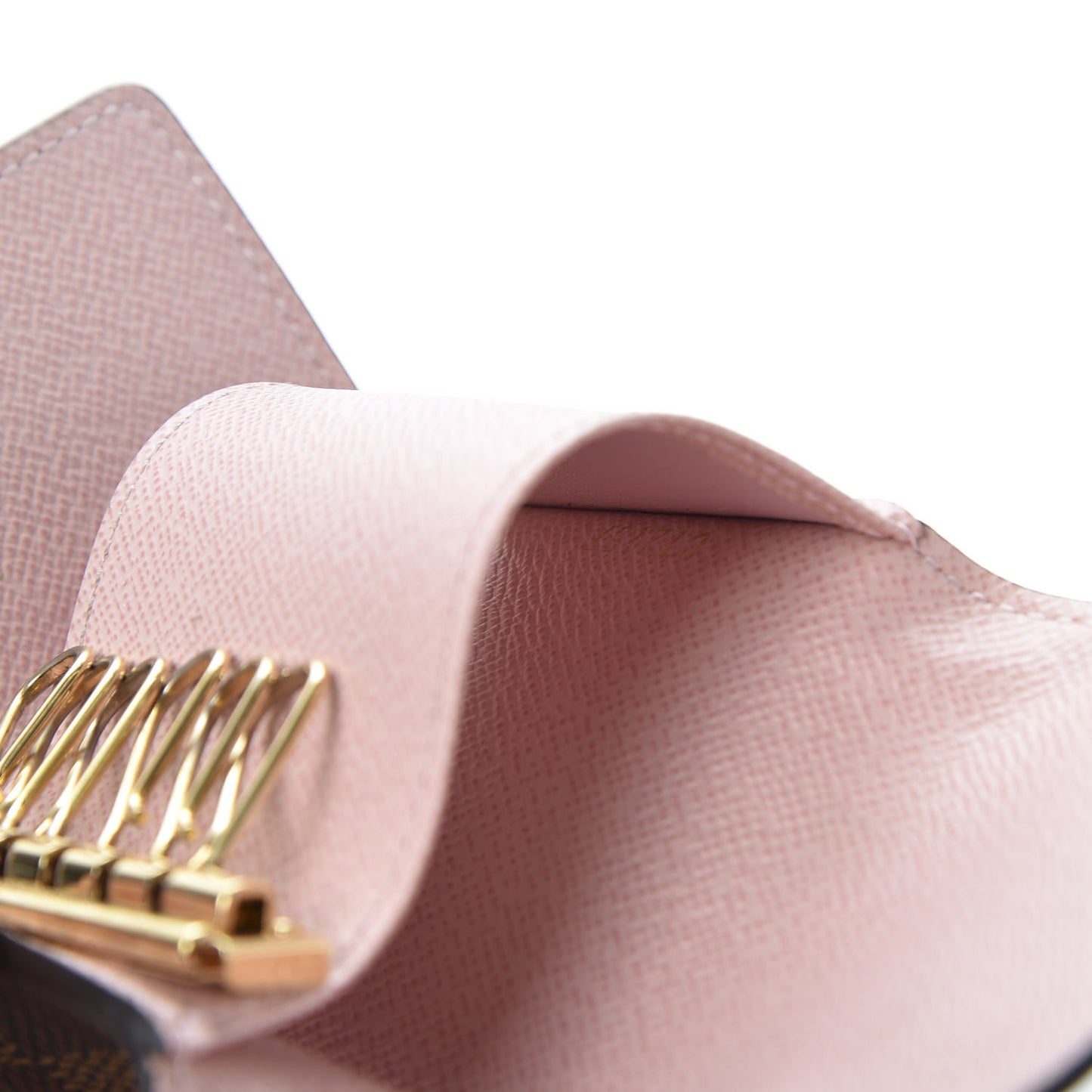 Damier Ebene Multicles 6 Key Holder Rose Ballerine