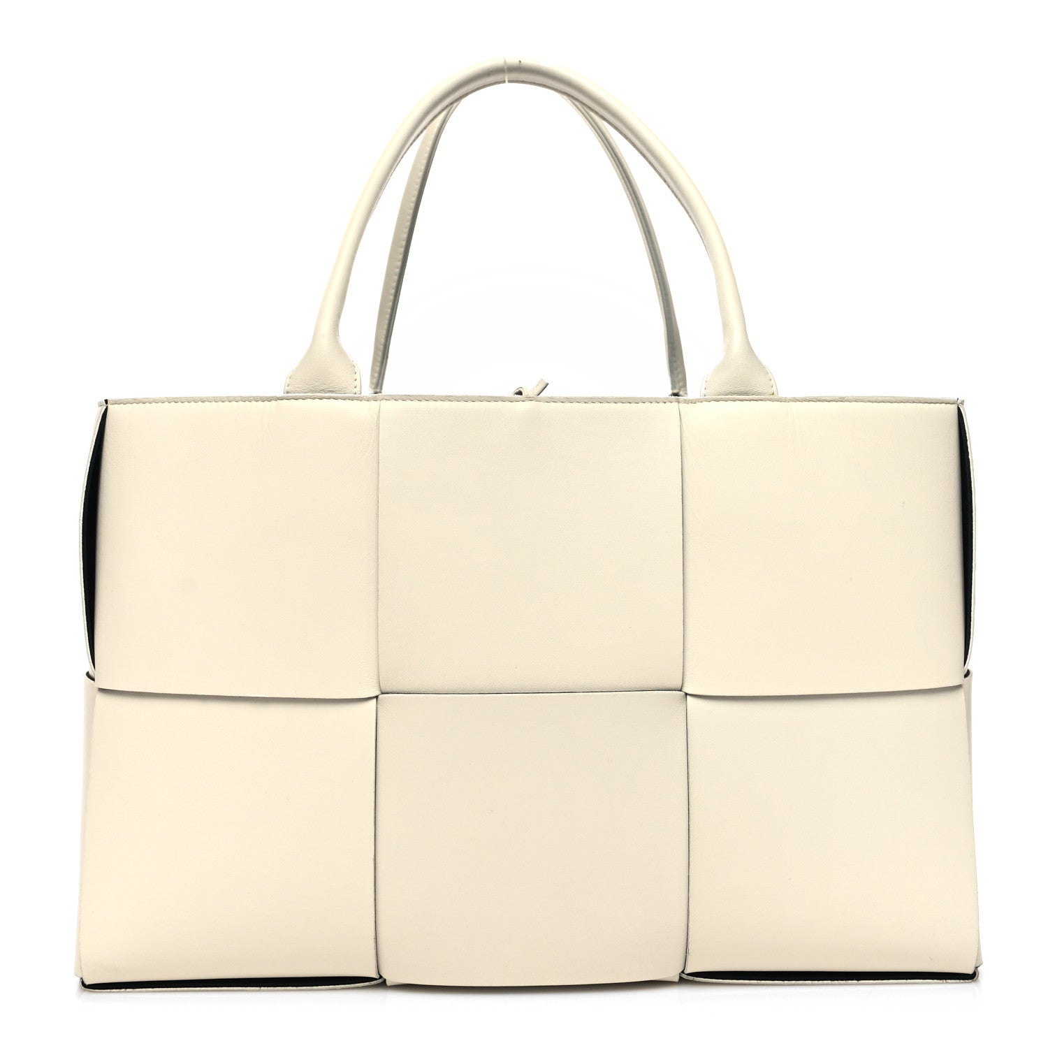 Bottega Veneta Nappa Maxi Intrecciato Medium Arco Tote White Black 3 of 12