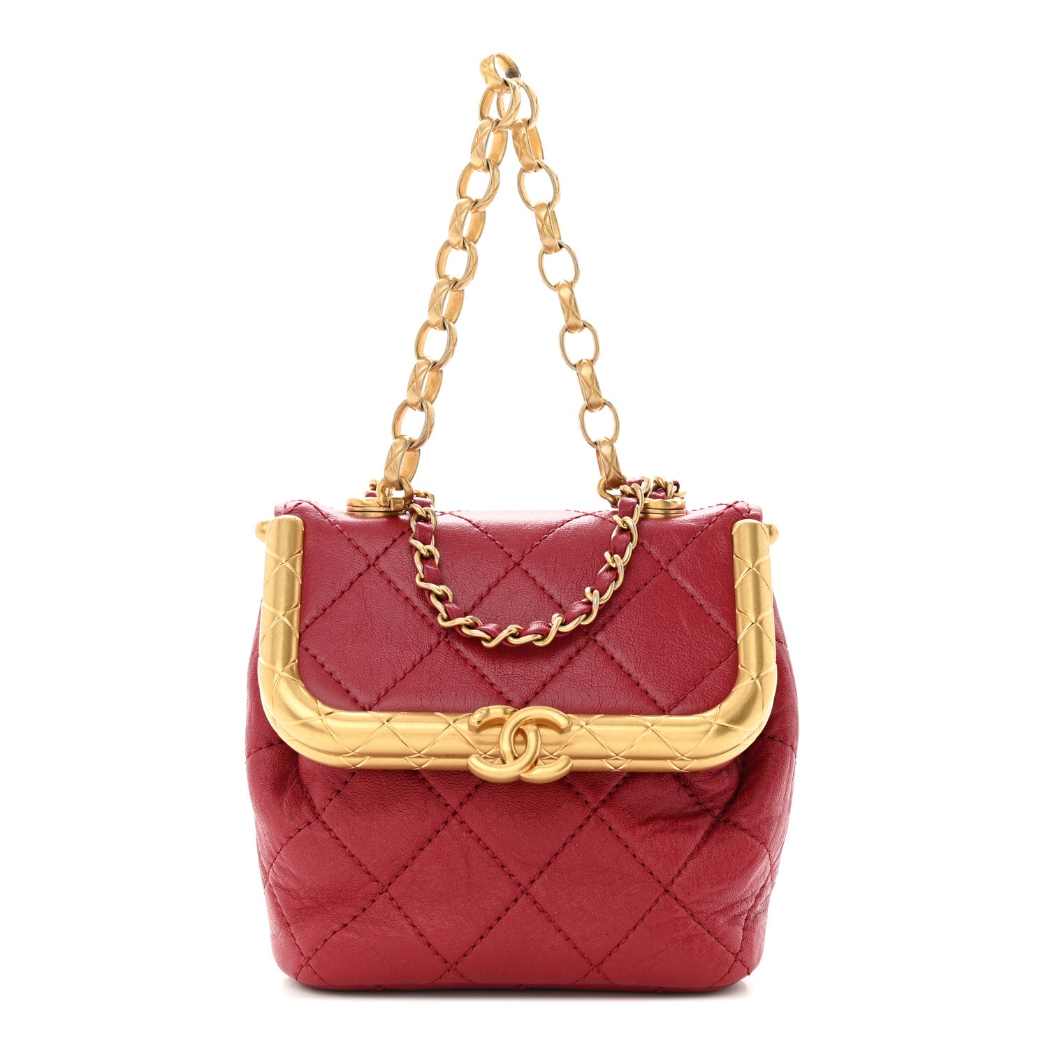 Chanel Lambskin Quilted Micro My Crush Bag Red 1 of 10