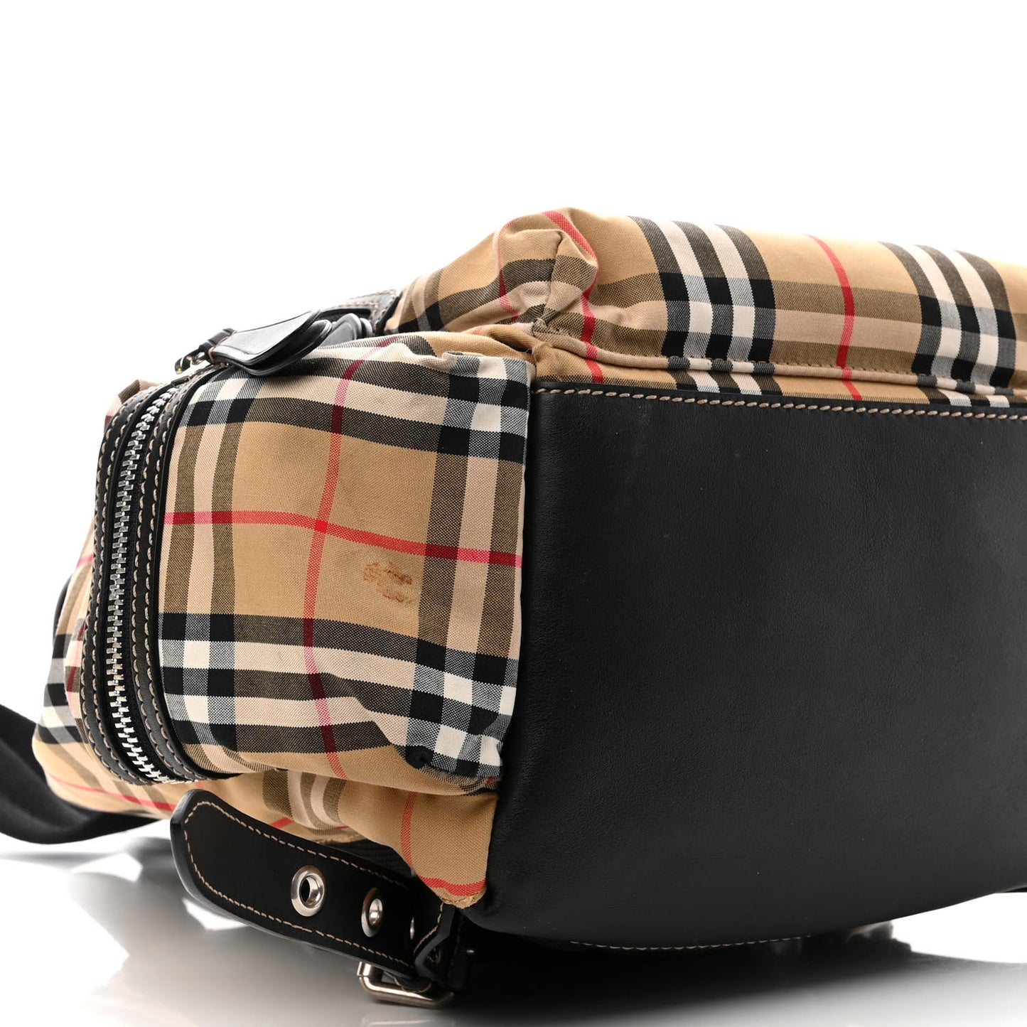 Nylon Vintage Check Medium Rucksack Backpack Antique Yellow