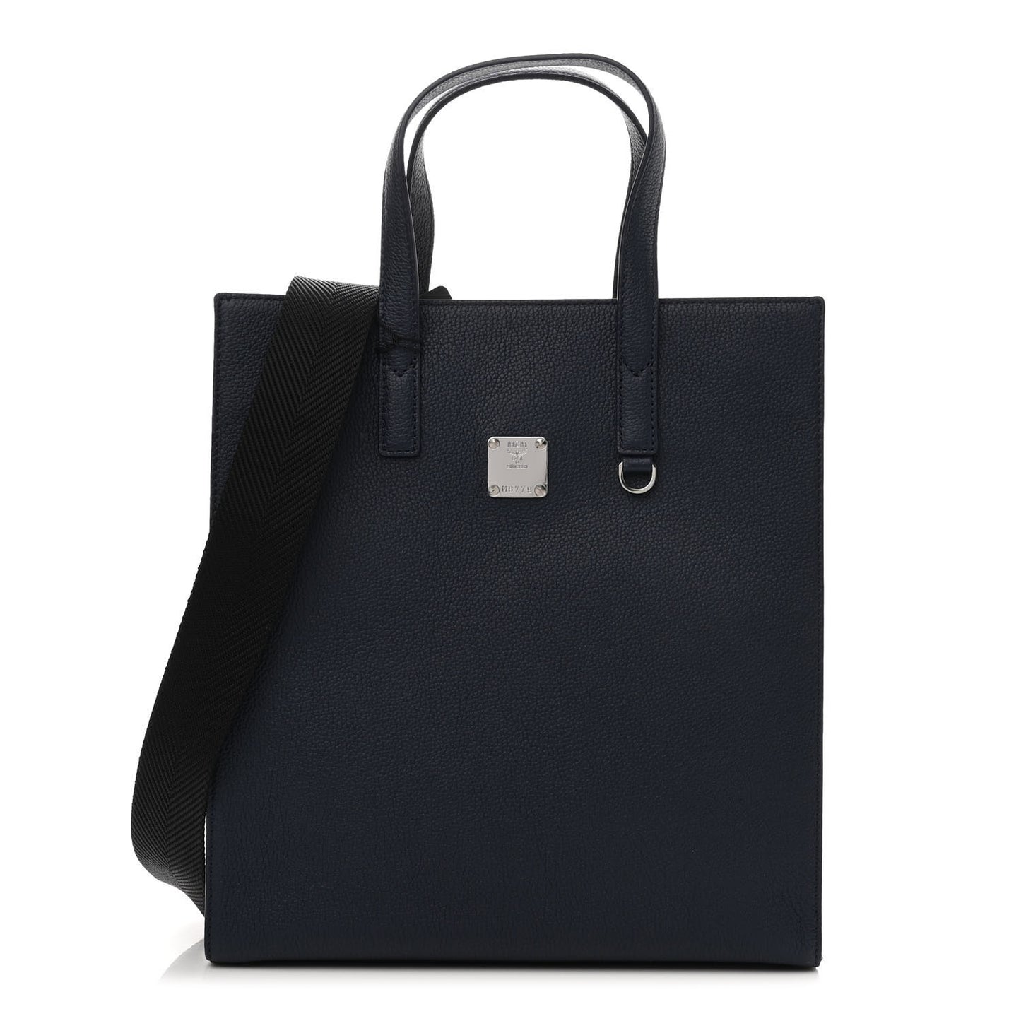 Grained Calfskin Camouflage Small Tote Black Camo