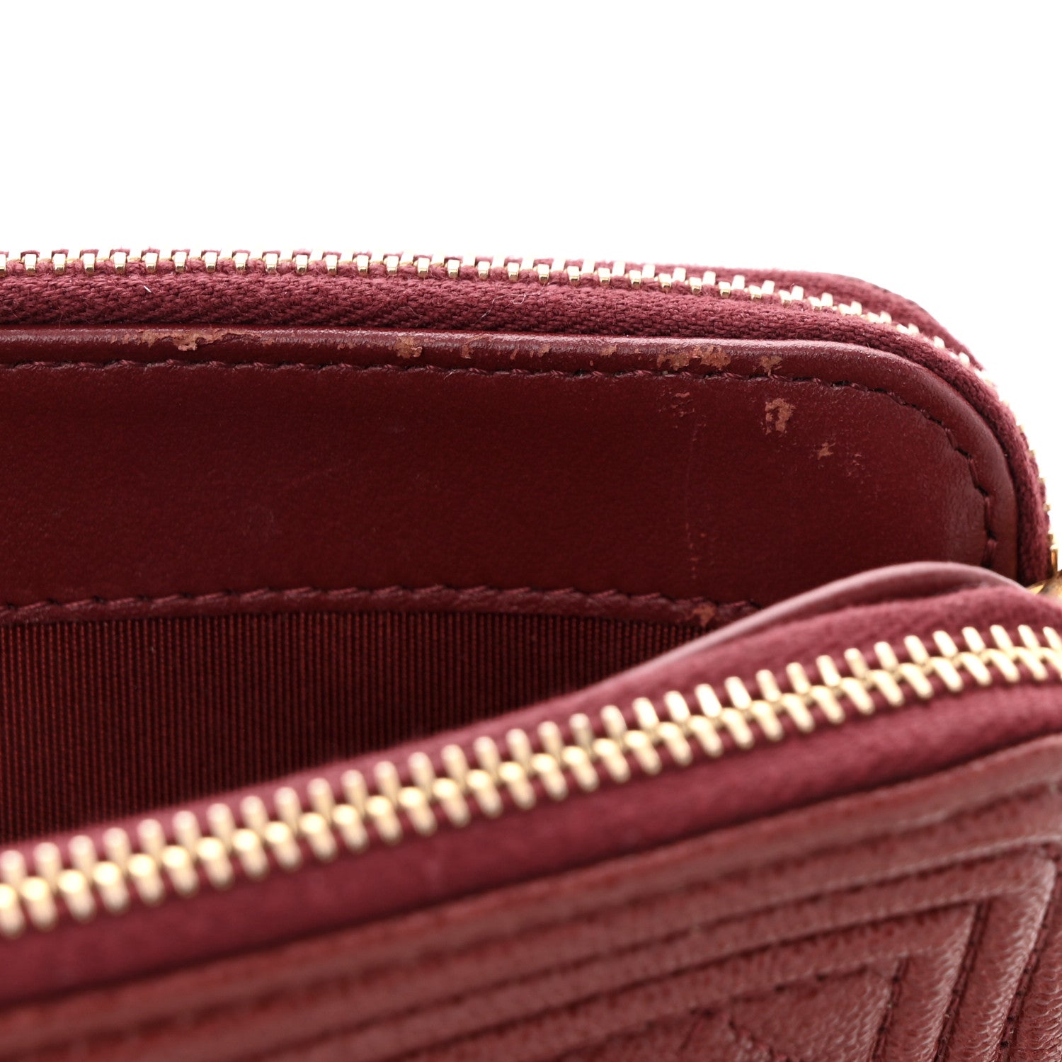 Chanel Caviar Quilted Small Boy Clutch With Chain Burgundy 15 of 19