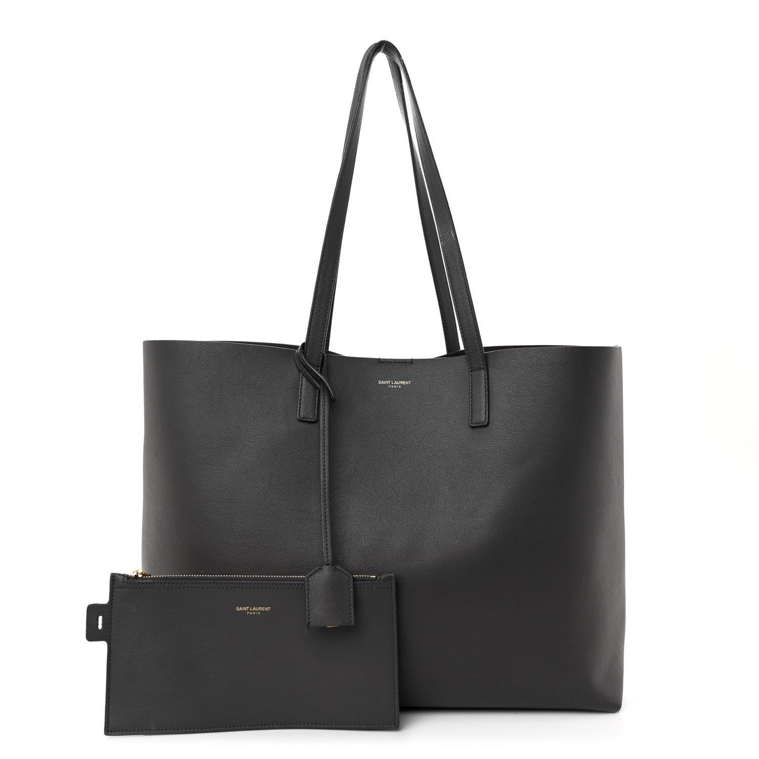Saint Laurent Calfskin Large Shopping Tote Fog 1 of 11