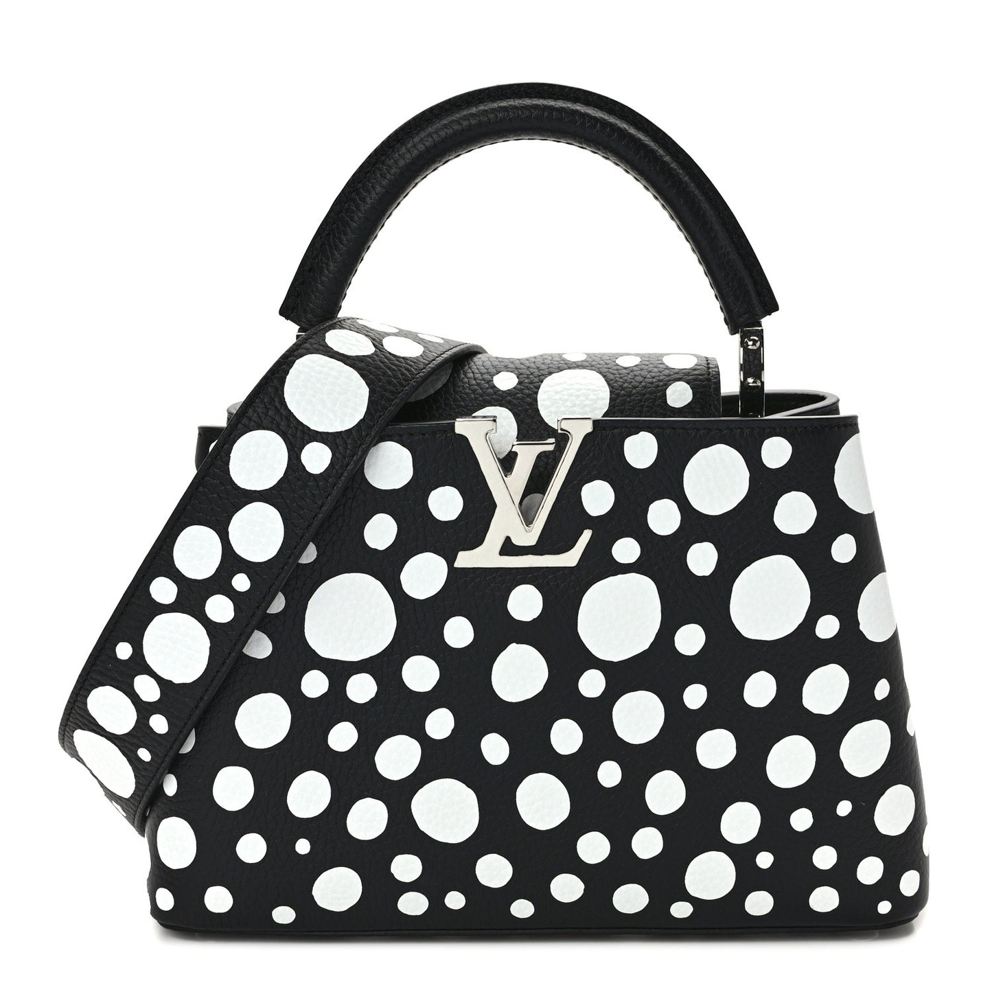 LOUIS VUITTON LV X YK Taurillon Capucines BB Black White