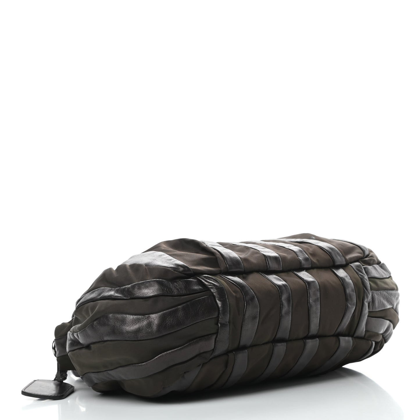 Nappa Tessuto Nylon Mordore Stripes Bag Green