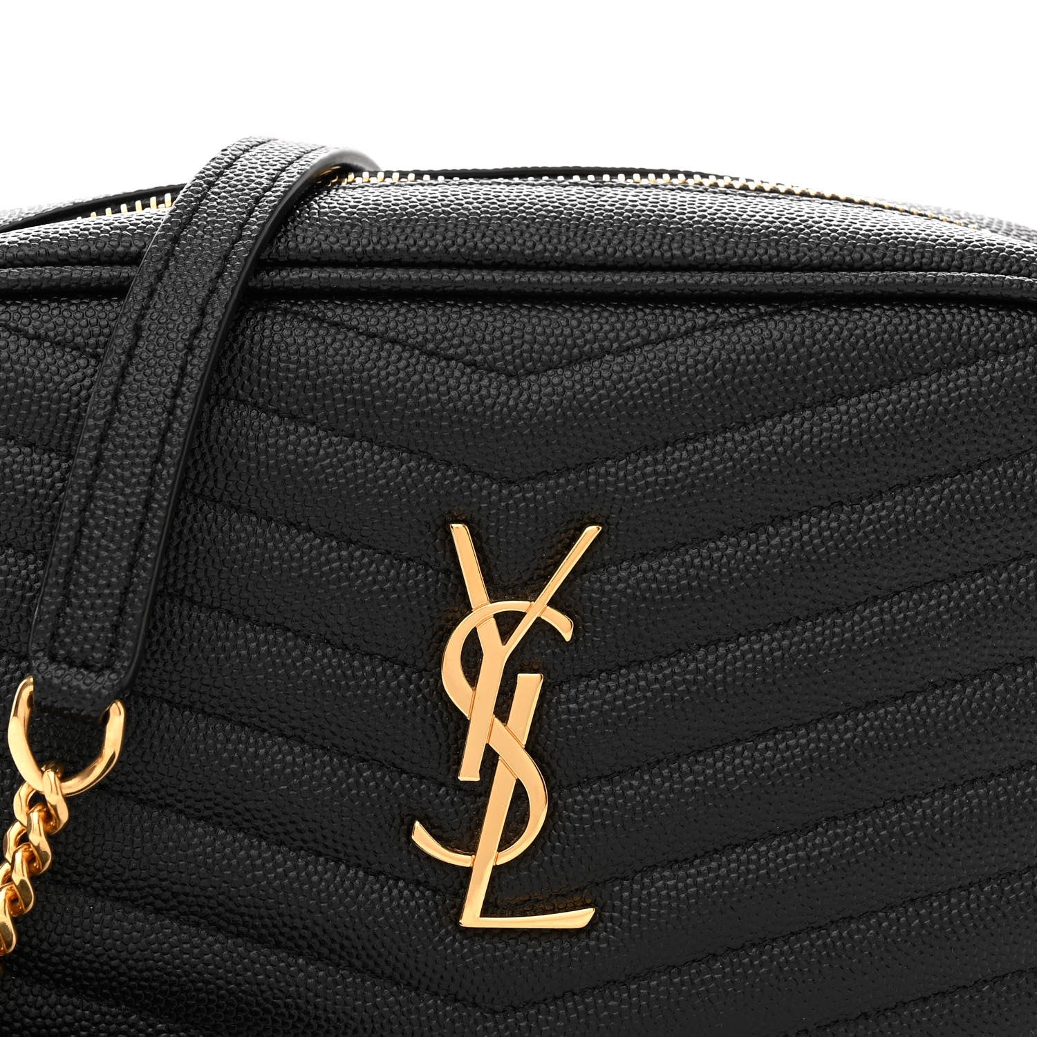 Saint Laurent Grain De Poudre Matelasse Monogram Mini Lou Camera Bag Black 8 of 12