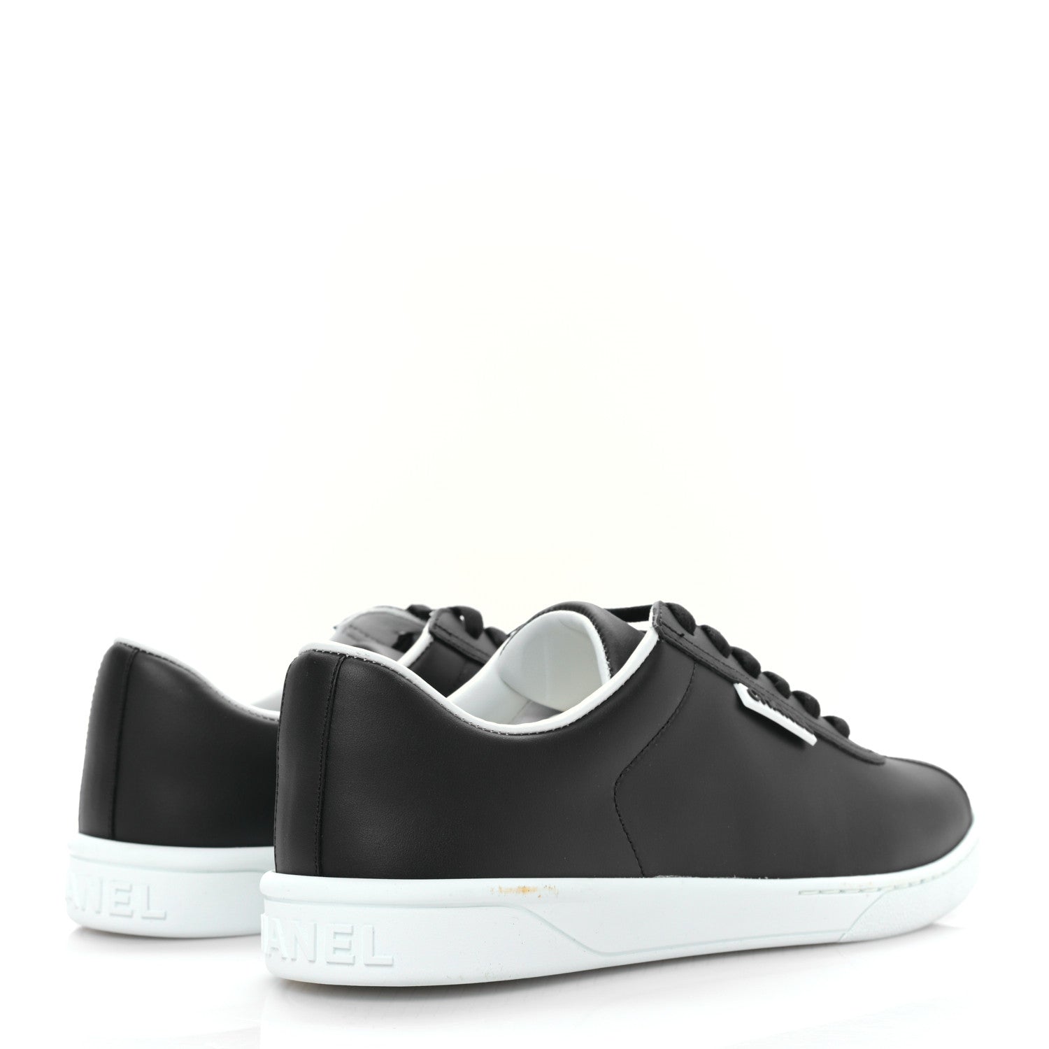 Chanel Calfskin CC Womens Sneakers 40 Black 4 of 8