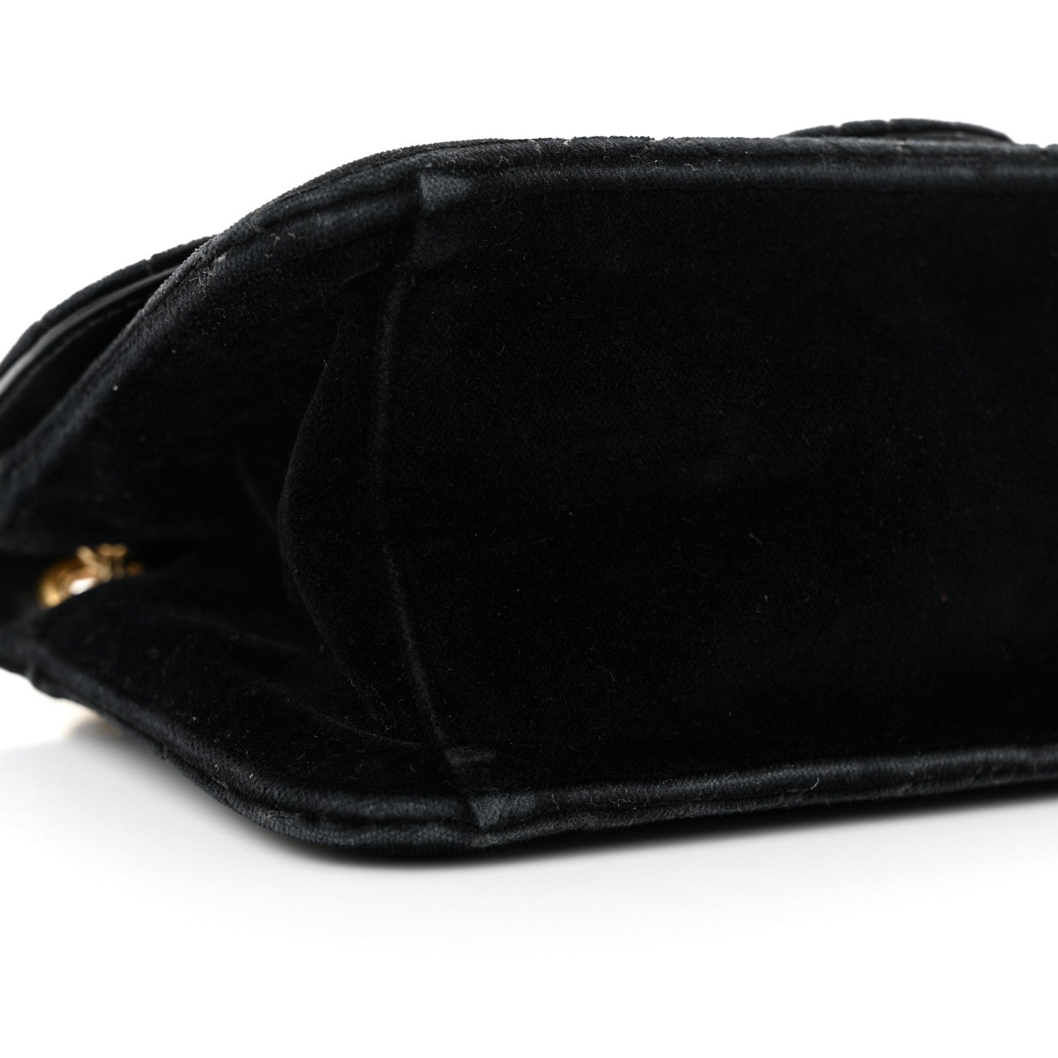 Salvatore Ferragamo Velvet Quilted Gancini Flap Bag Black 8 of 11