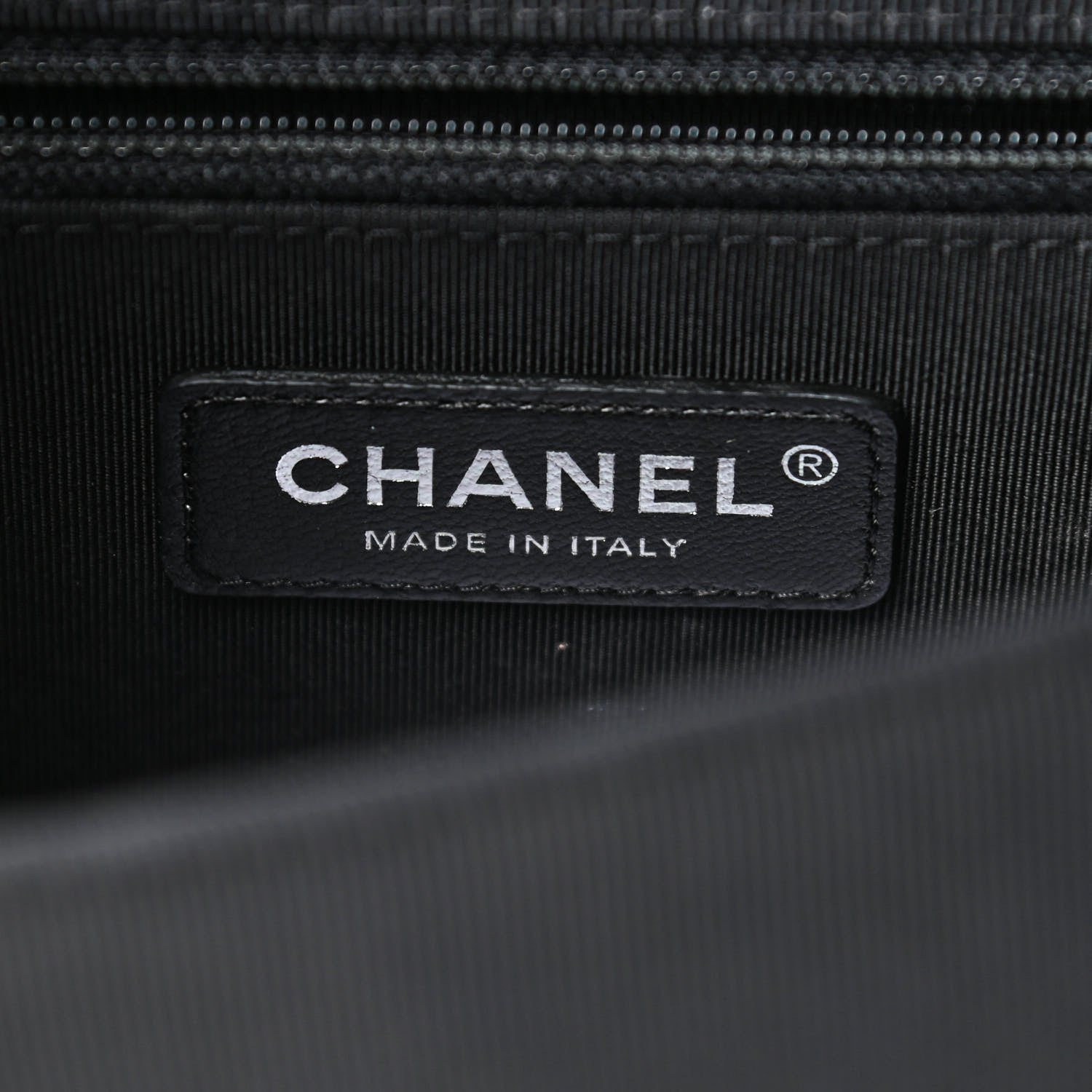 Chanel Grosgrain Chevron Quilted Couture Flap Black Gold 6 of 18