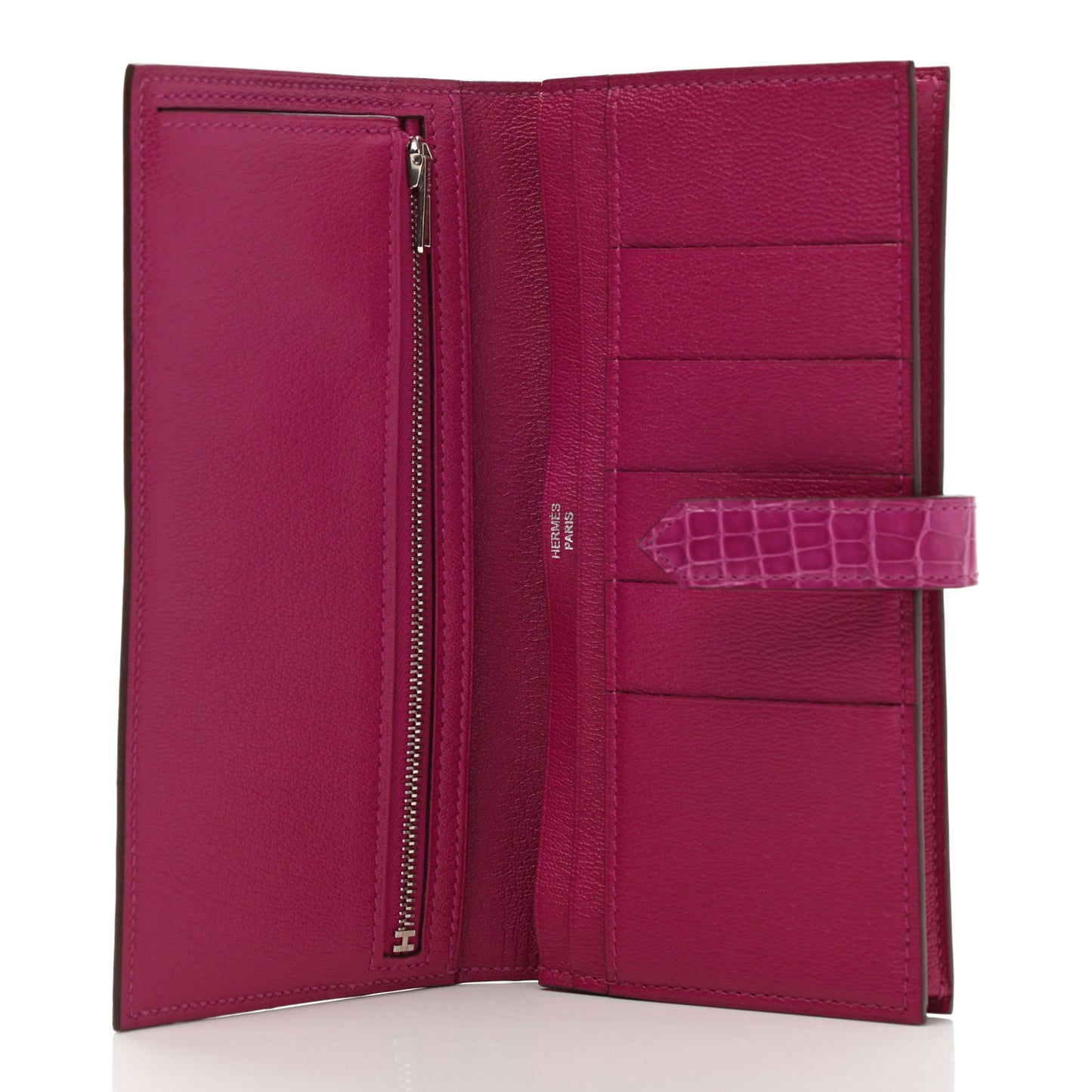 Shiny Alligator Bearn Wallet Rose Scheherazade