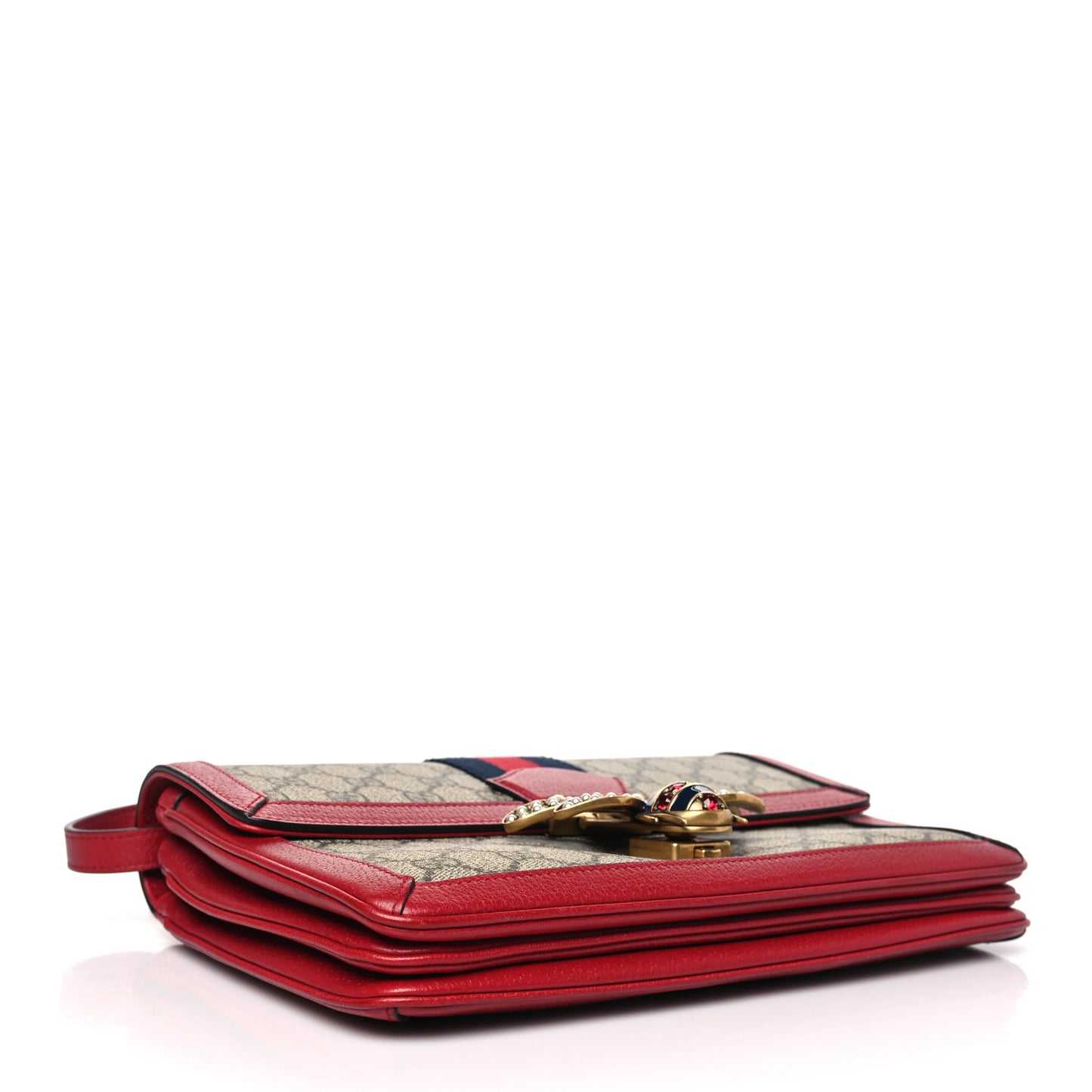 GG Supreme Monogram Medium Queen Margaret Shoulder Bag Red