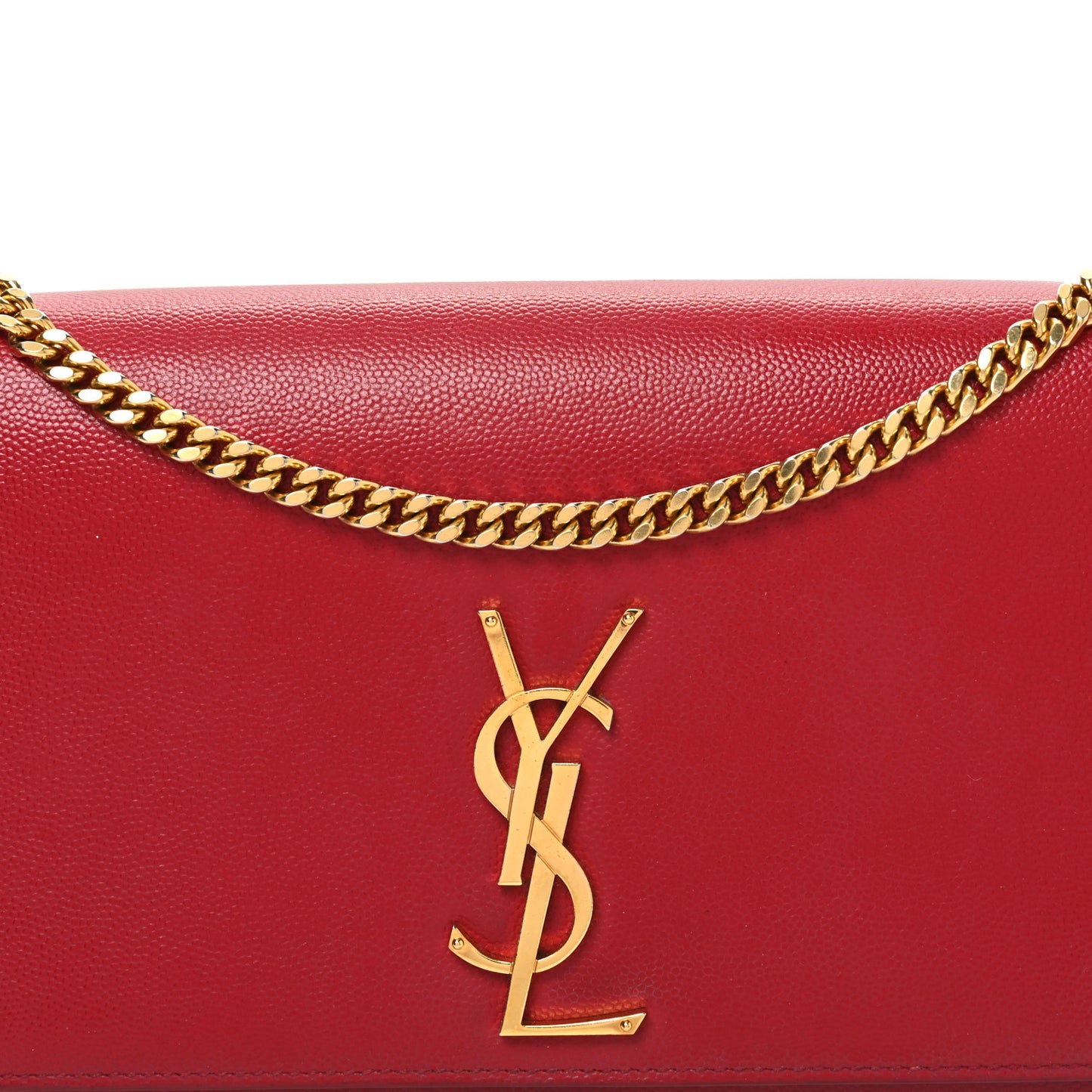 Grain De Poudre Medium Monogram Kate Satchel Red