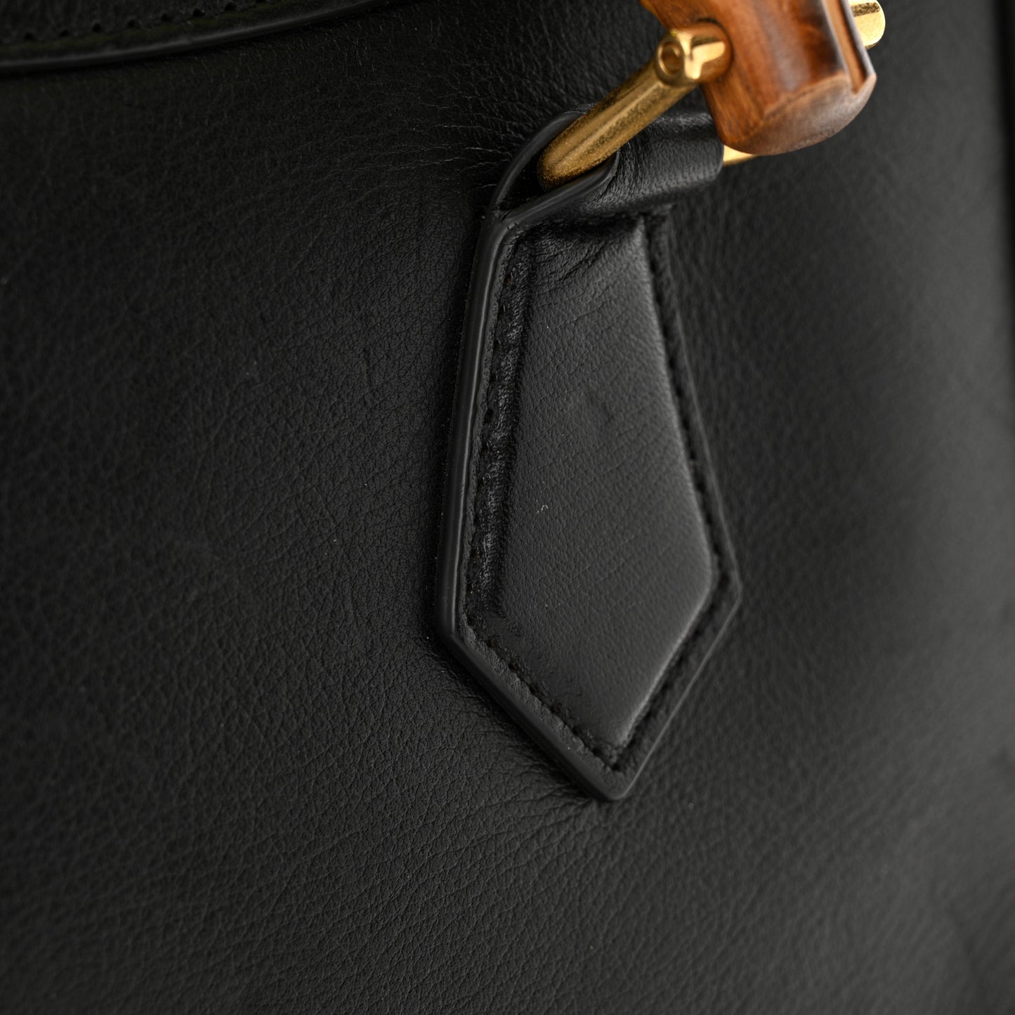 Calfskin Small Diana Tote Bag Black Yellow Fluo