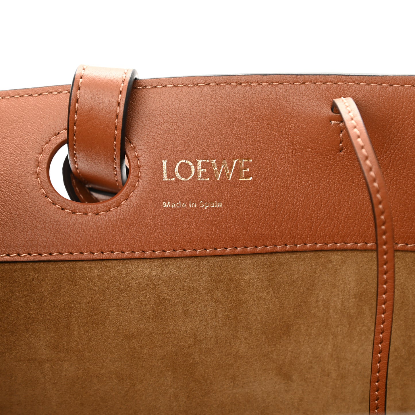Calfskin Woven Cord Anagram Tote Bag Tan