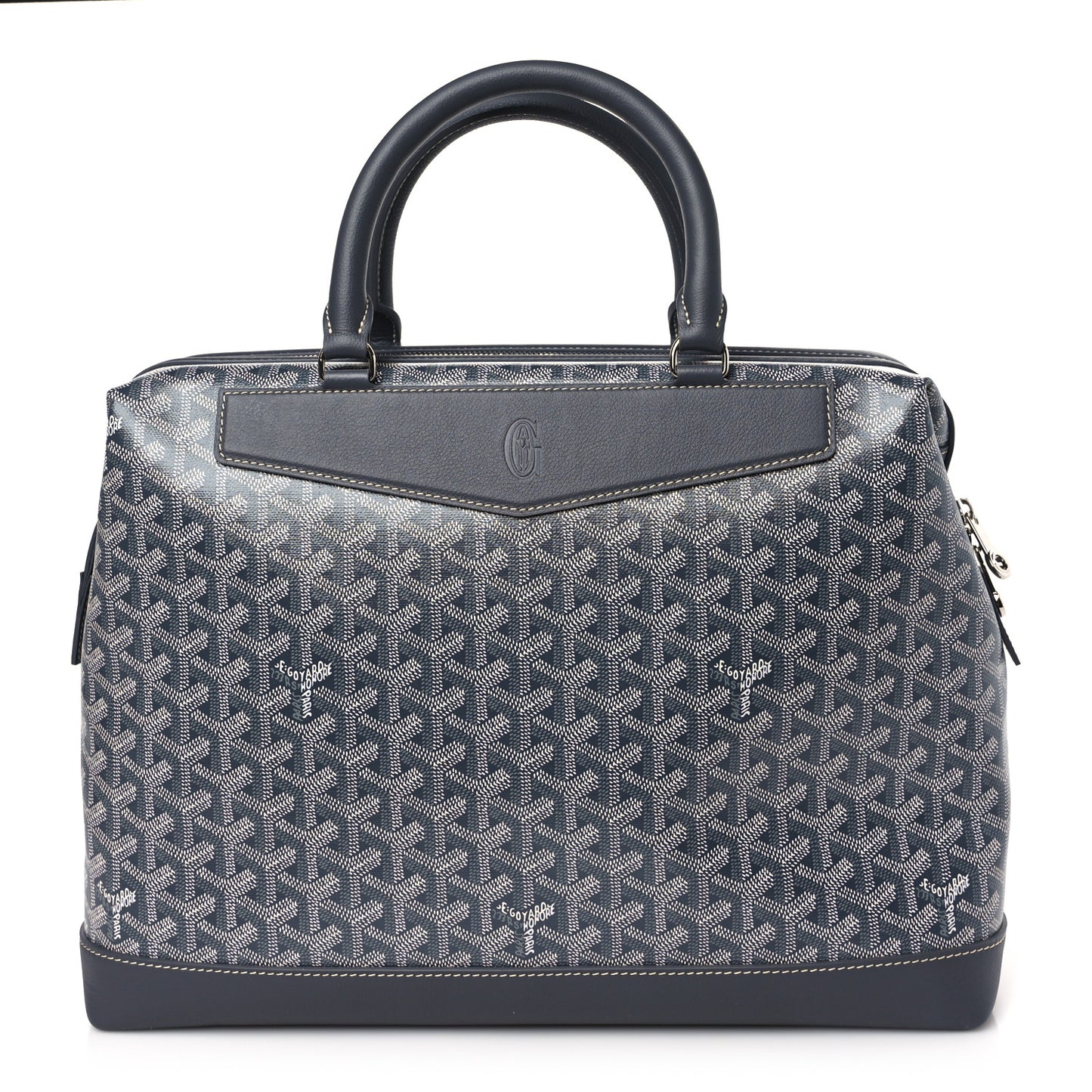 Goyardine Calfskin Cisalpin Document Case Grey