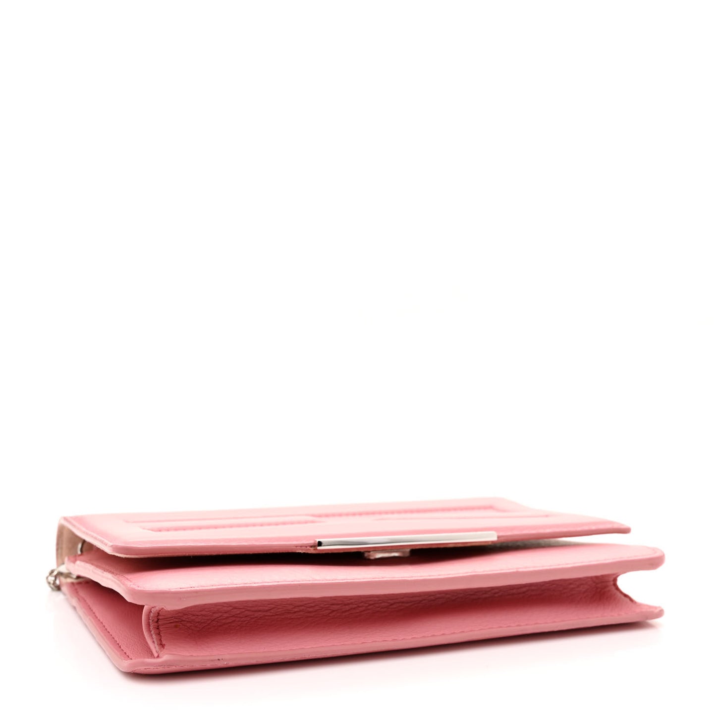 Vitello Flamingo Tube Wallet on Chain Pink
