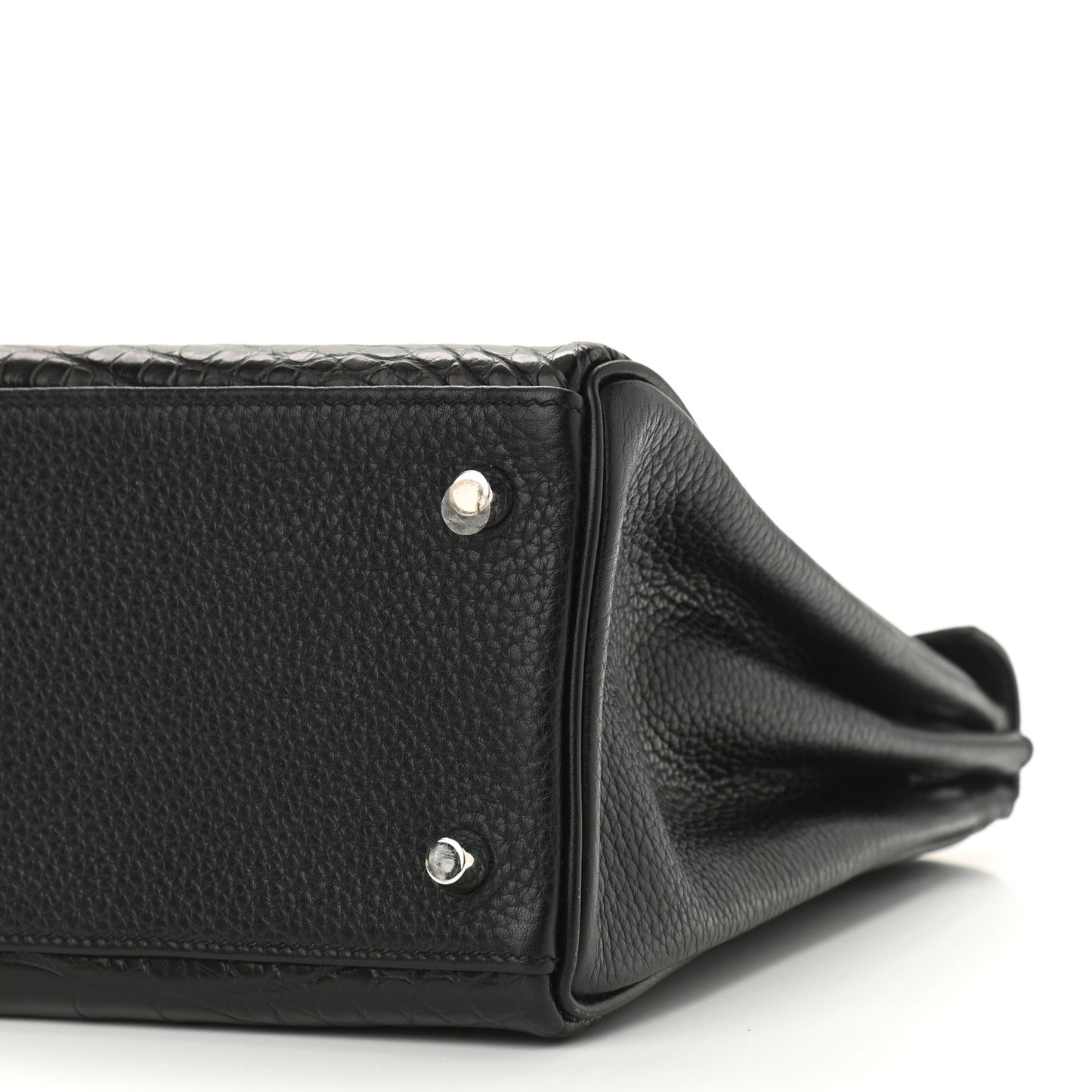Matte Alligator Taurillon Clemence Box Kelly Retourne 32 Black