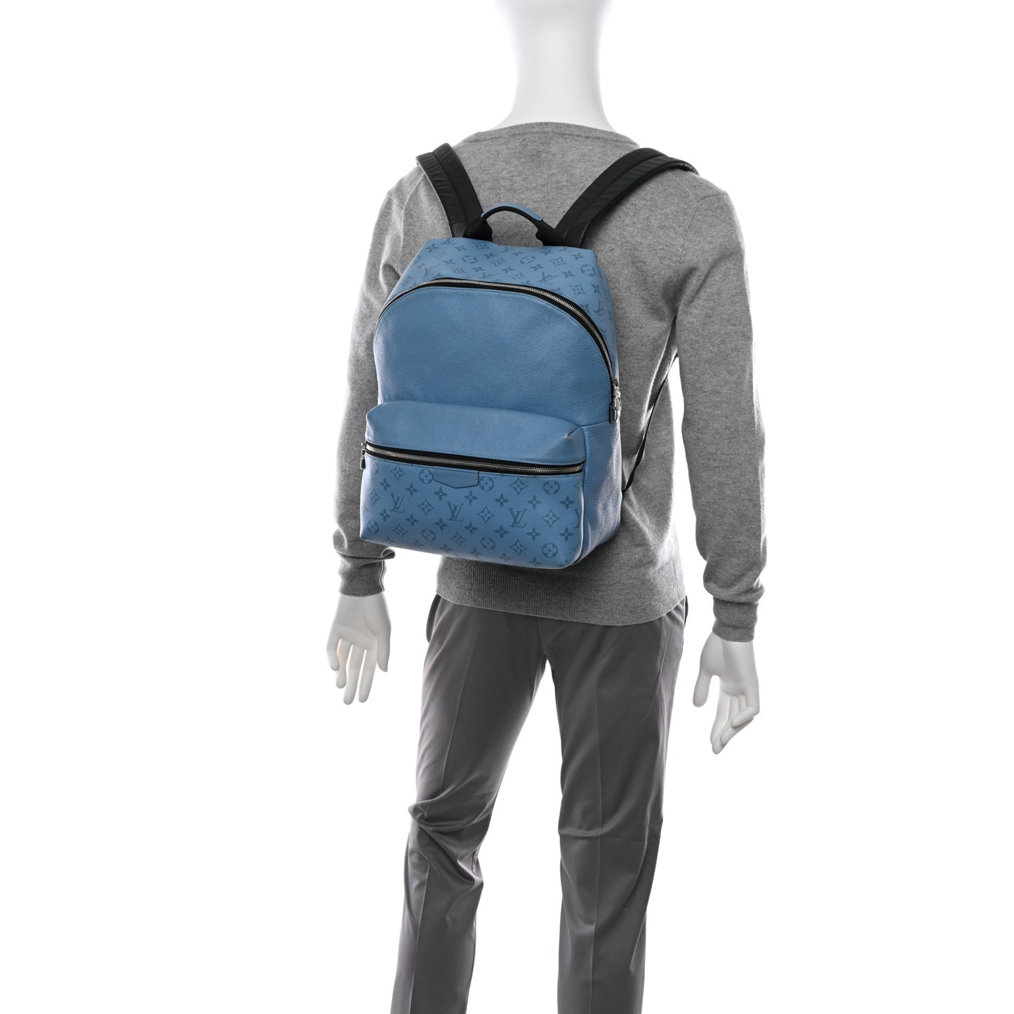 Taiga Monogram Discovery Backpack PM Blue Lagoon