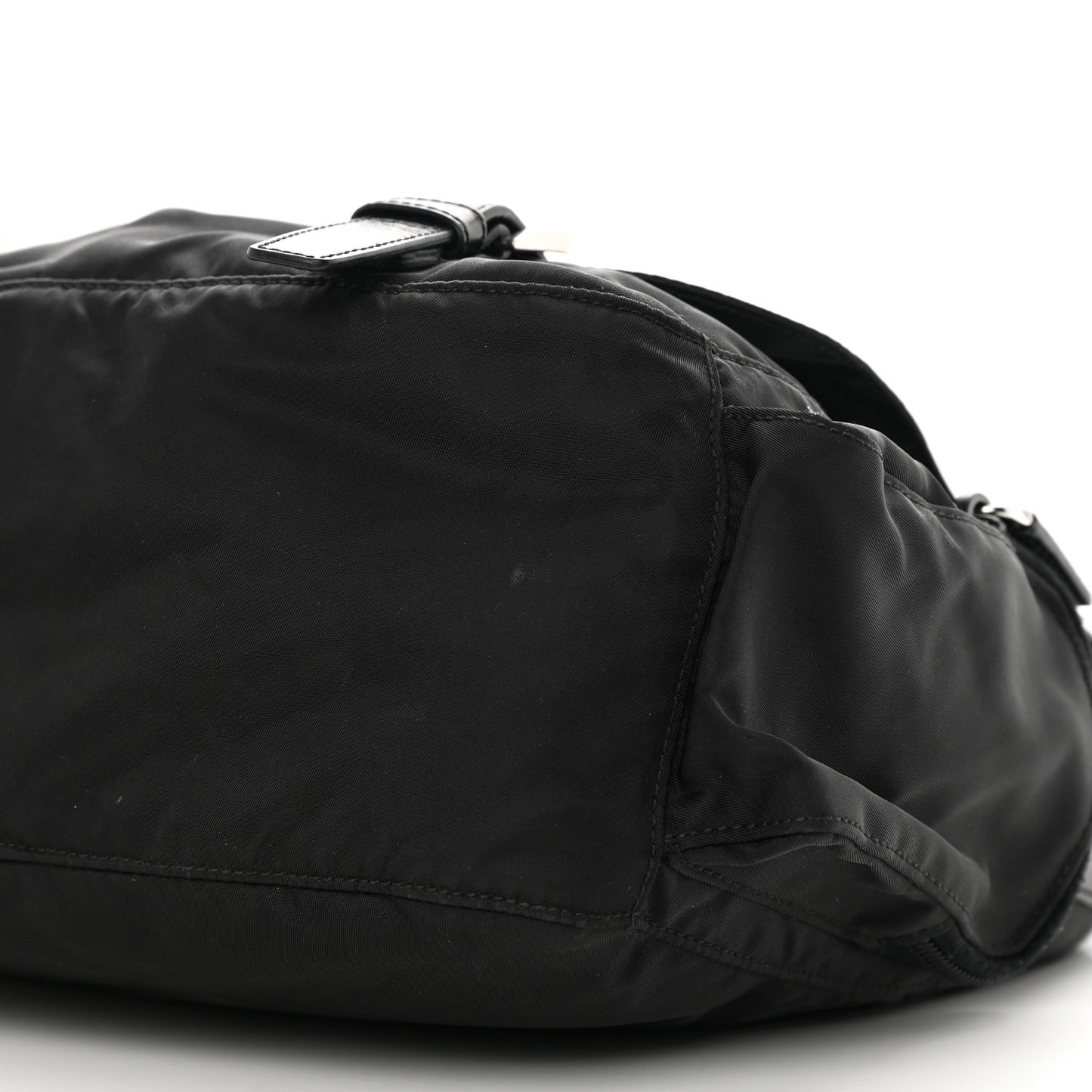 Nylon Messenger Bag Black