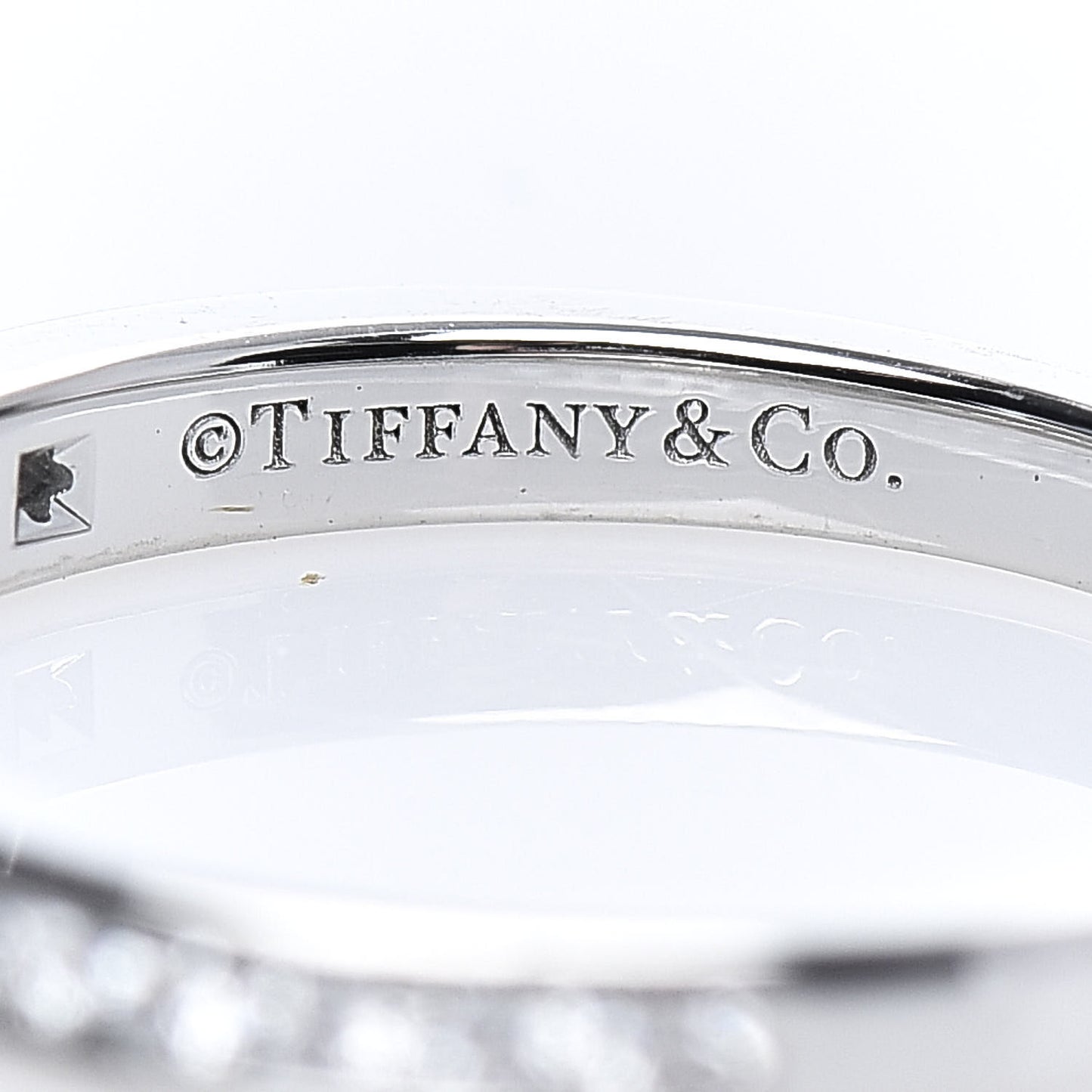 Platinum Diamond .17ctw Half Circle Wedding Band Ring 45 3.25