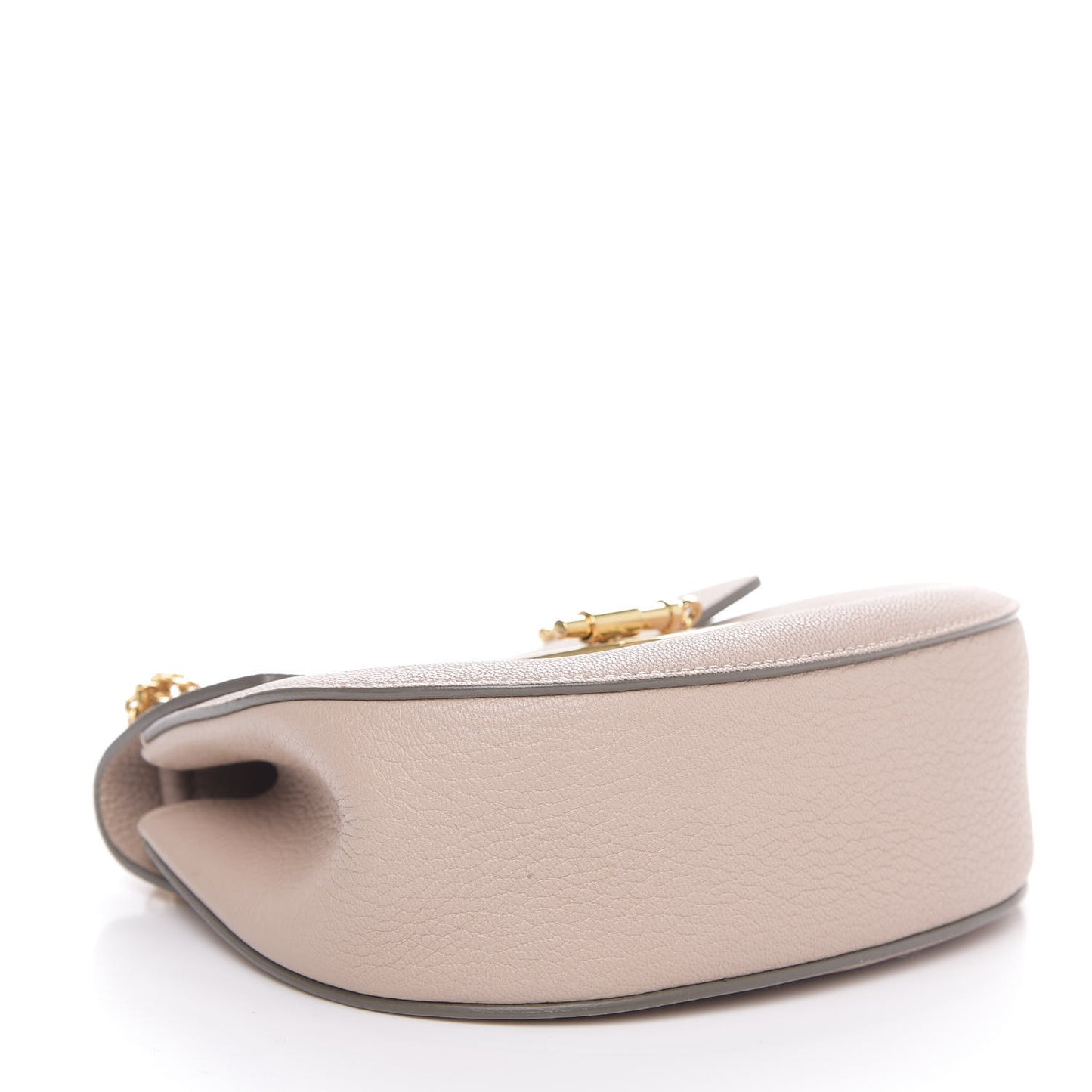 Grained Lambskin Mini Drew Shoulder Bag Cement Pink