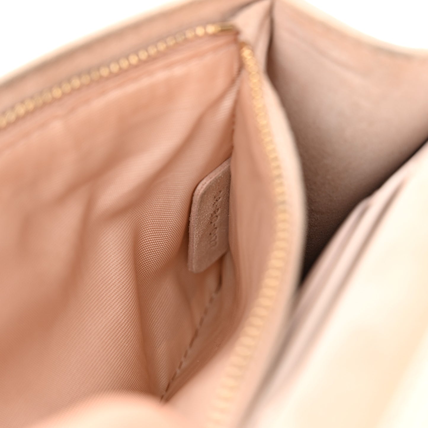 Grained Calfskin Diorama Wallet on Chain Pouch Rose Poudre