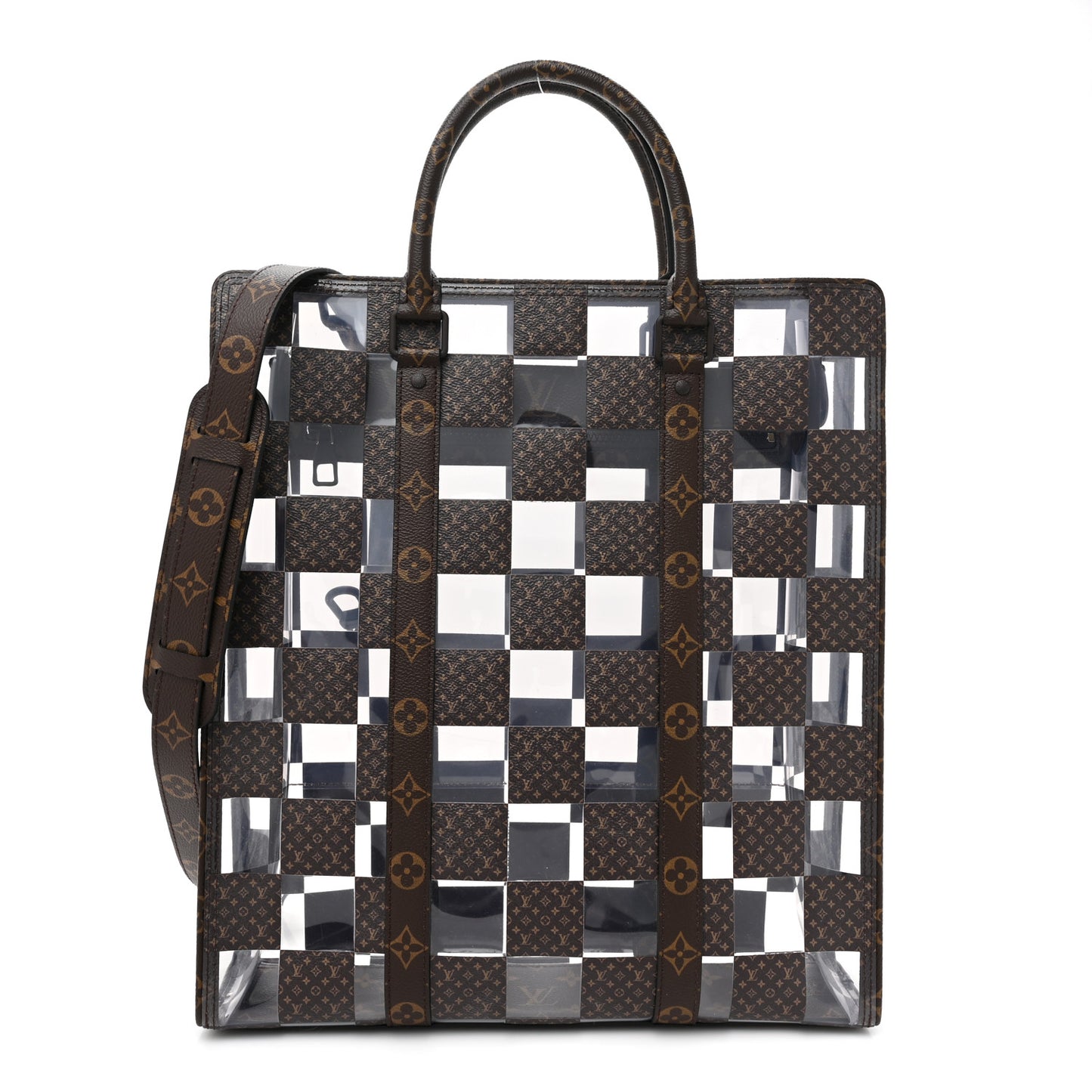 PVC Monogram Chess Sac Plat