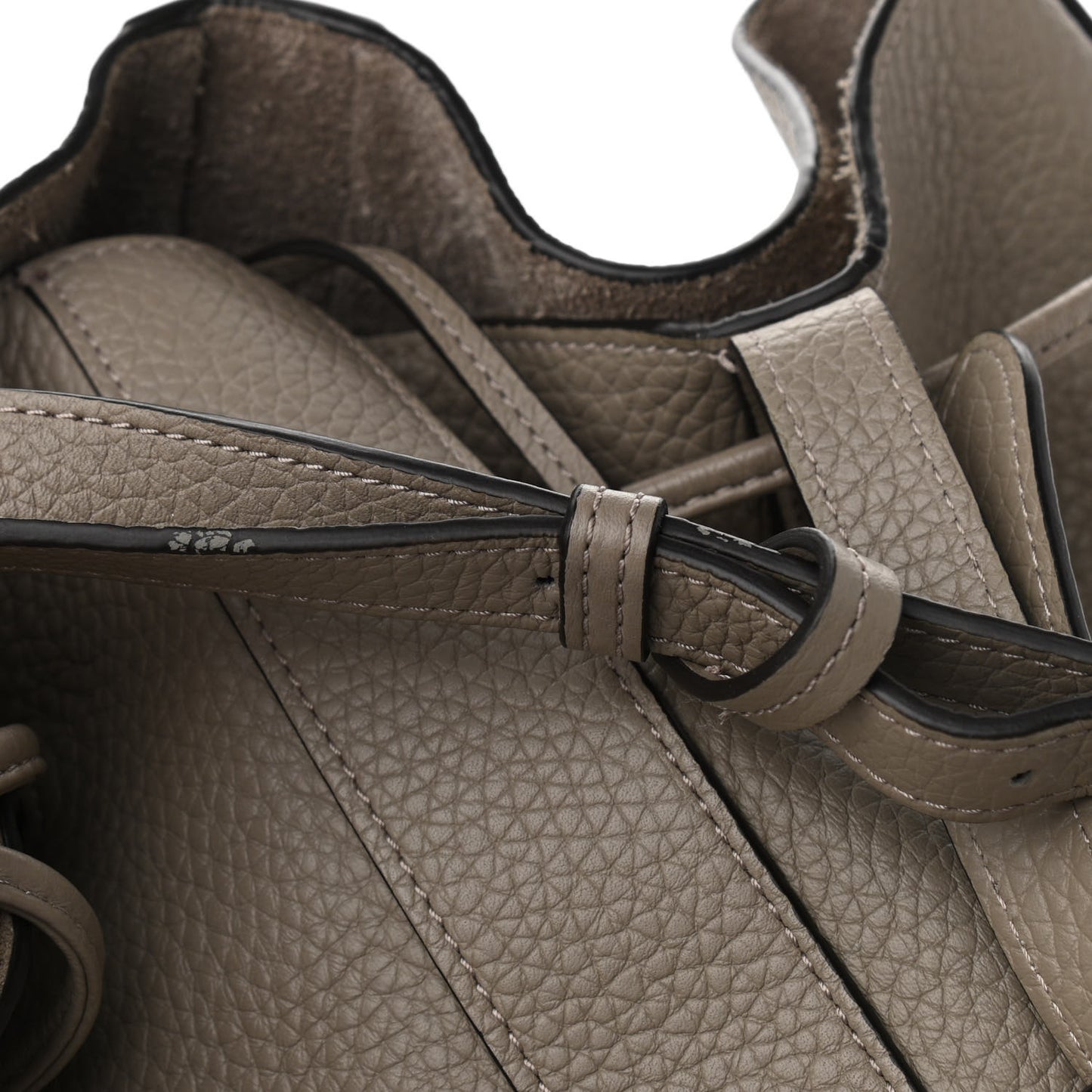 Heavy Grain Calfskin Small Millie Solid Grey