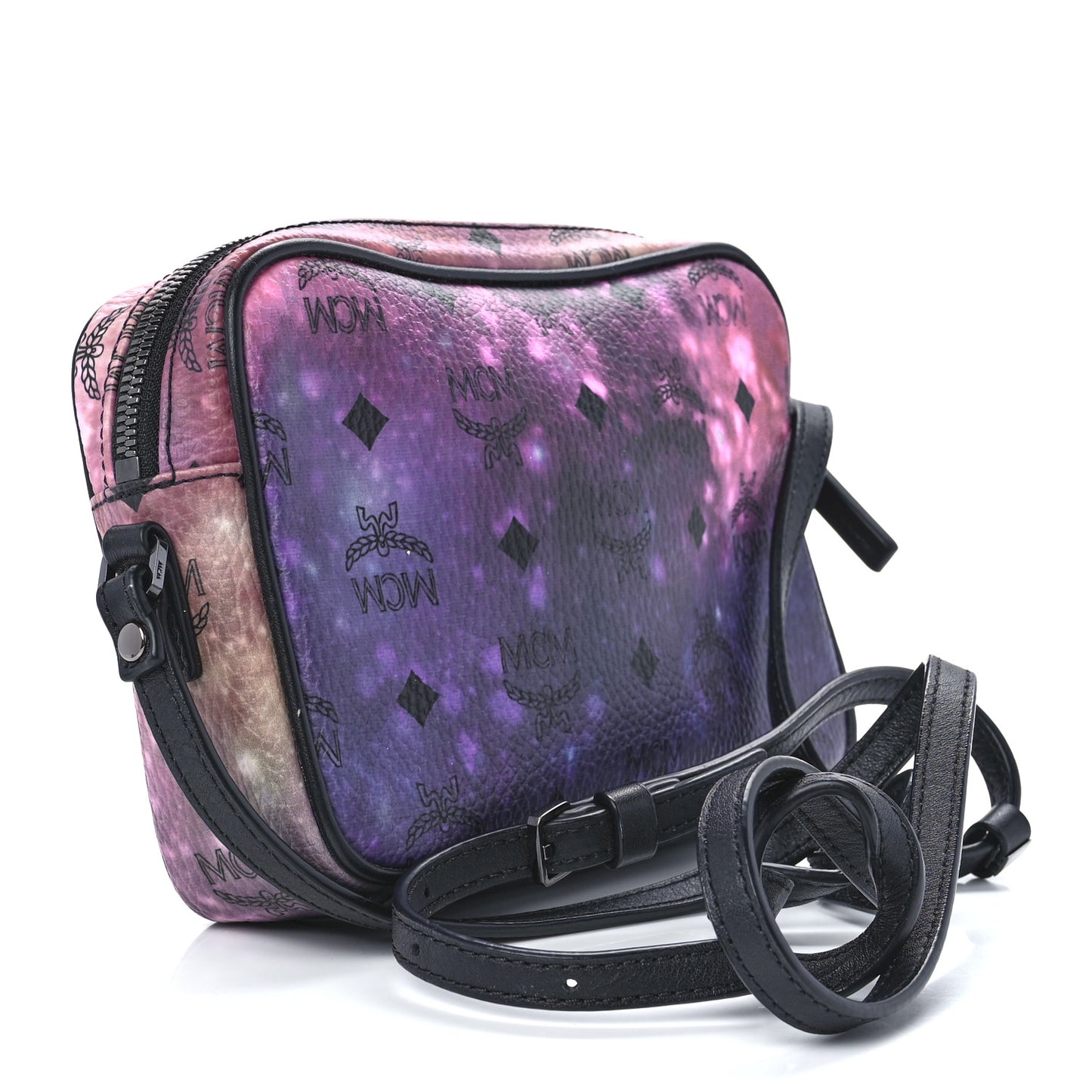 Galaxy Visetos Small Heritage Line Camera Crossbody Bag Multicolo