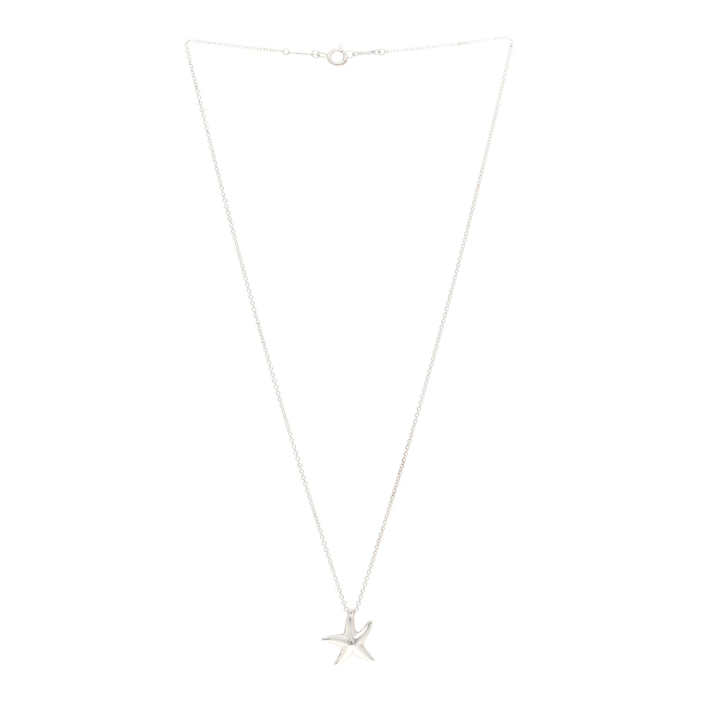 Sterling Silver 15mm Elsa Peretti Starfish Pendant Necklace