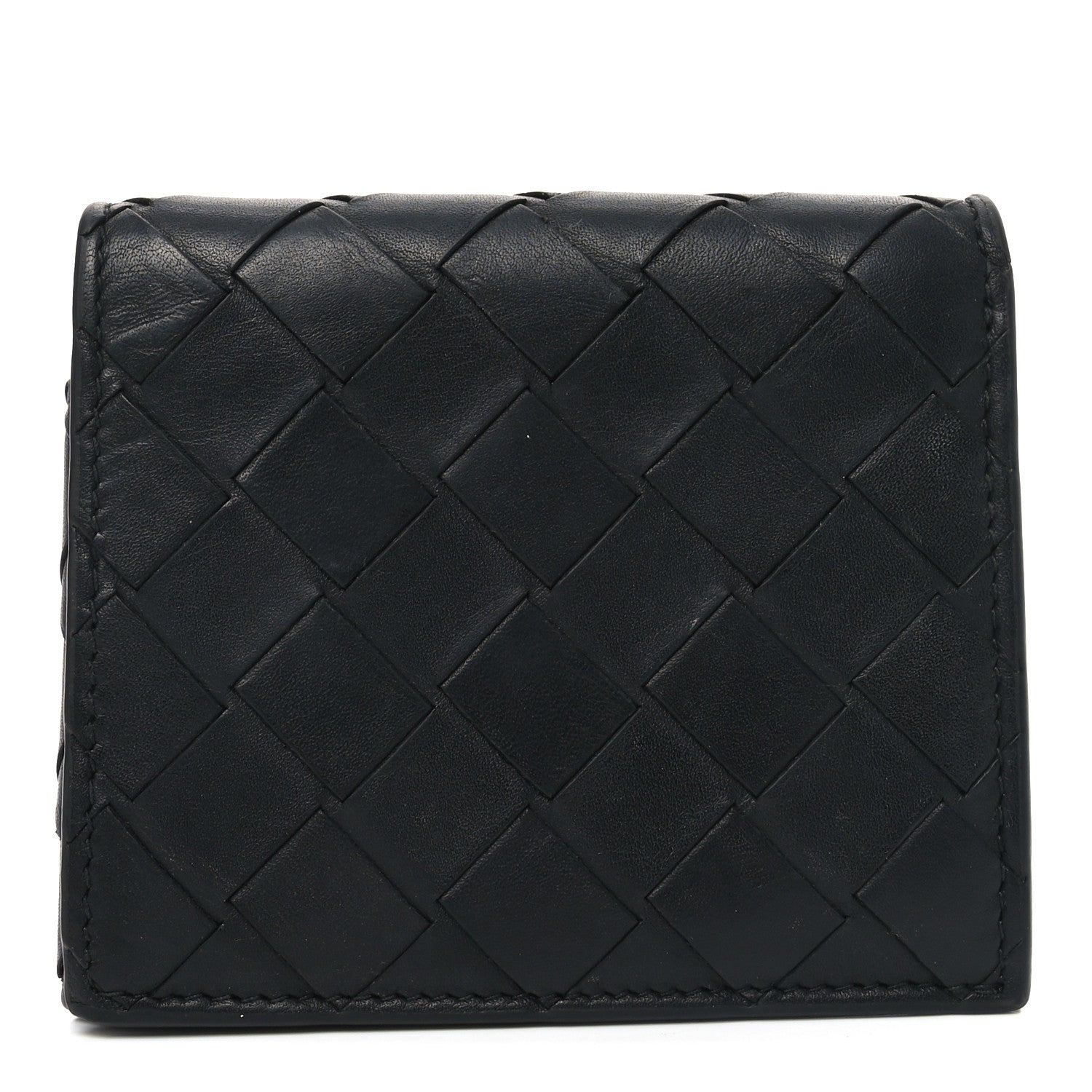 Bottega Veneta Nappa Maxi Intrecciato Tri-Fold Wallet Black  display picture 1