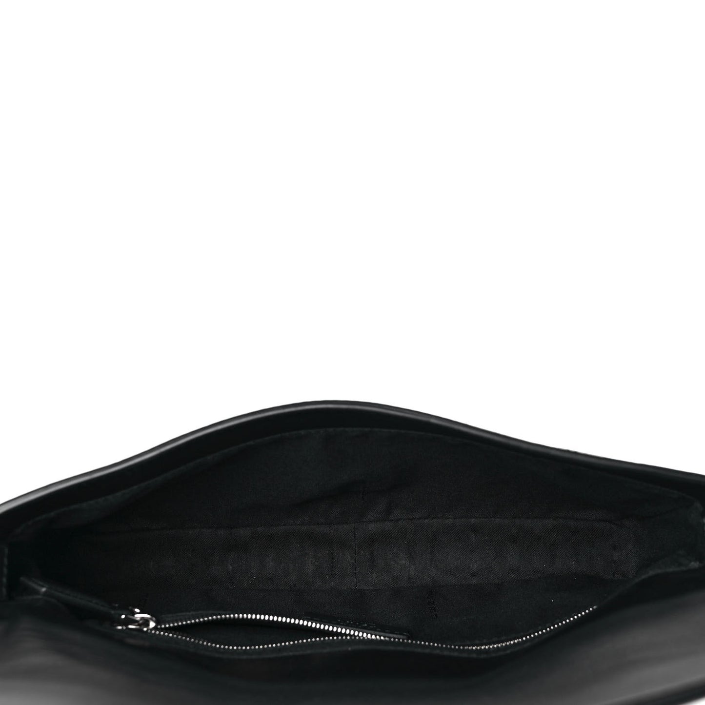 Vitello Grace FF Gradient Embossed Belt Baguette Bag Black