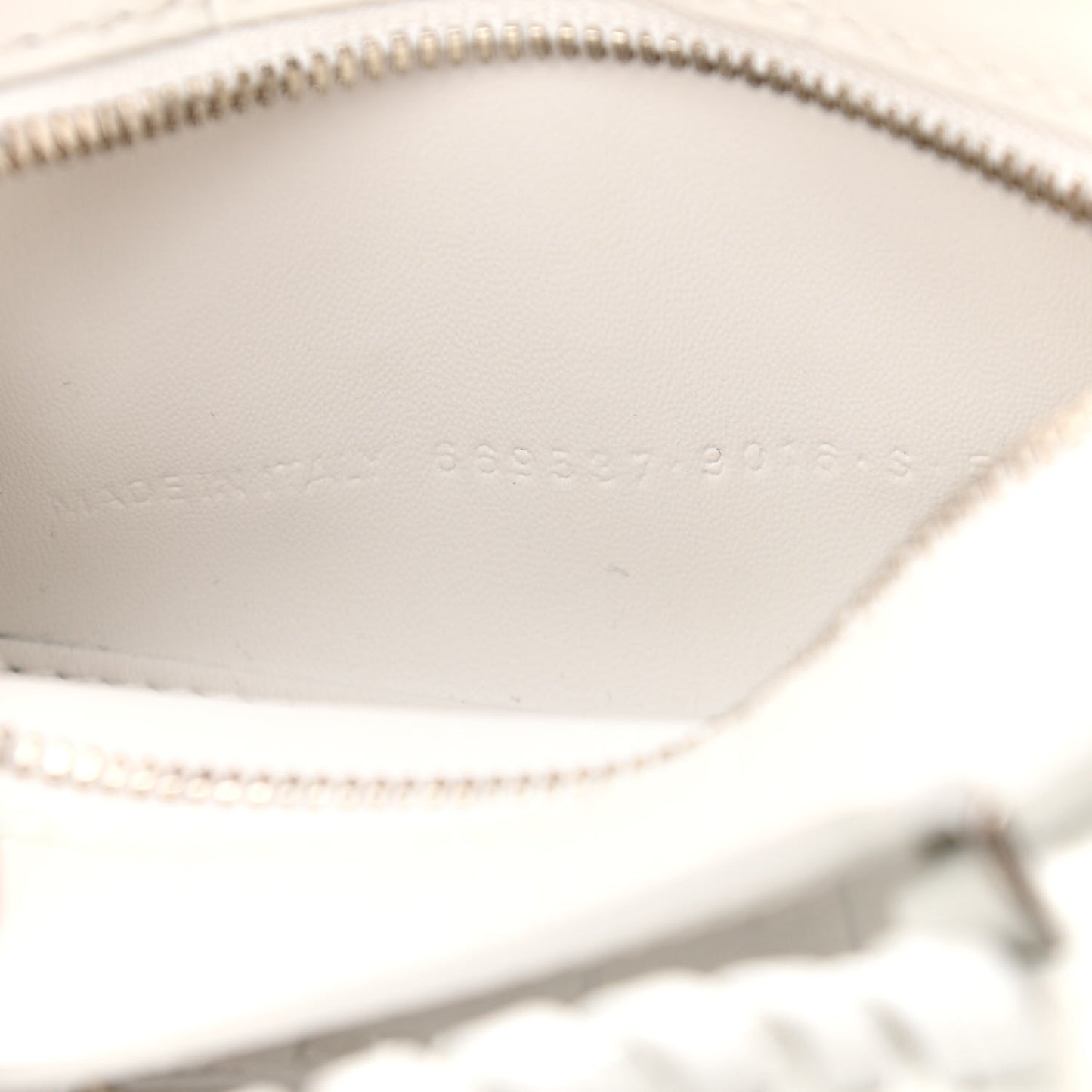 Extra Supple Calfskin Crocodile Embossed Neo Classic Silver Hardware Super Nano City Crossbody White