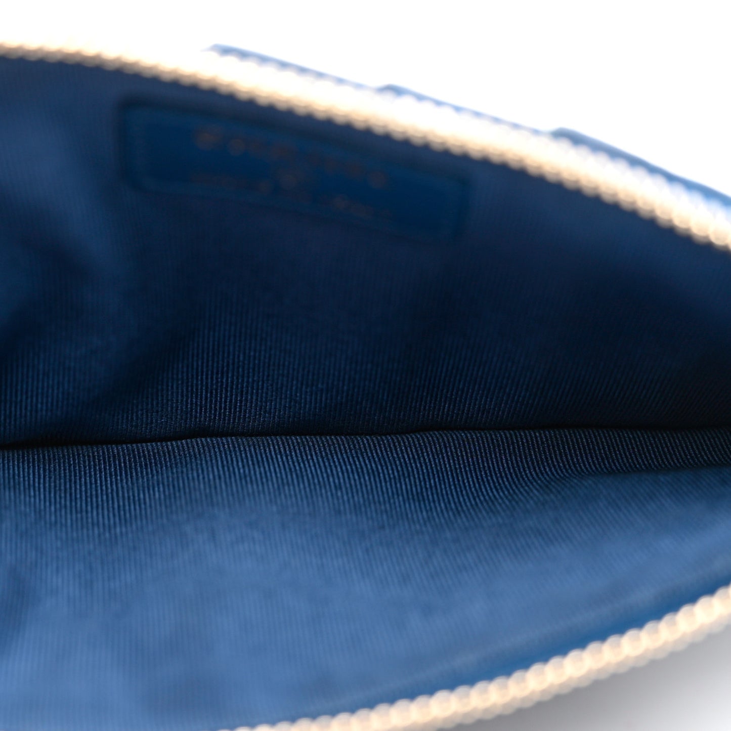 Lambskin Quilted Classic iPhone Pouch Blue
