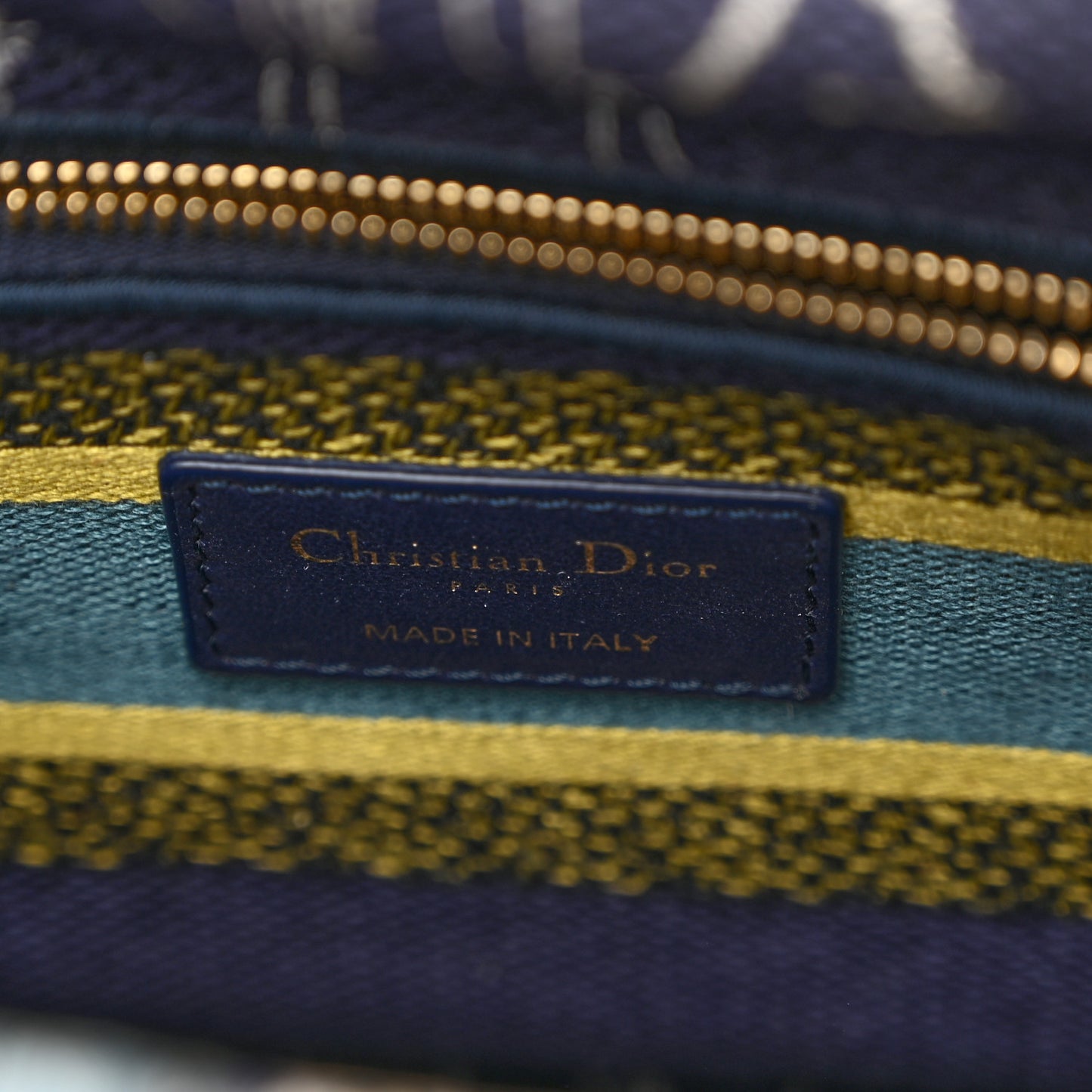 Canvas Embroidered Zodiac Medium Lady D-Lite Blue Multicolor