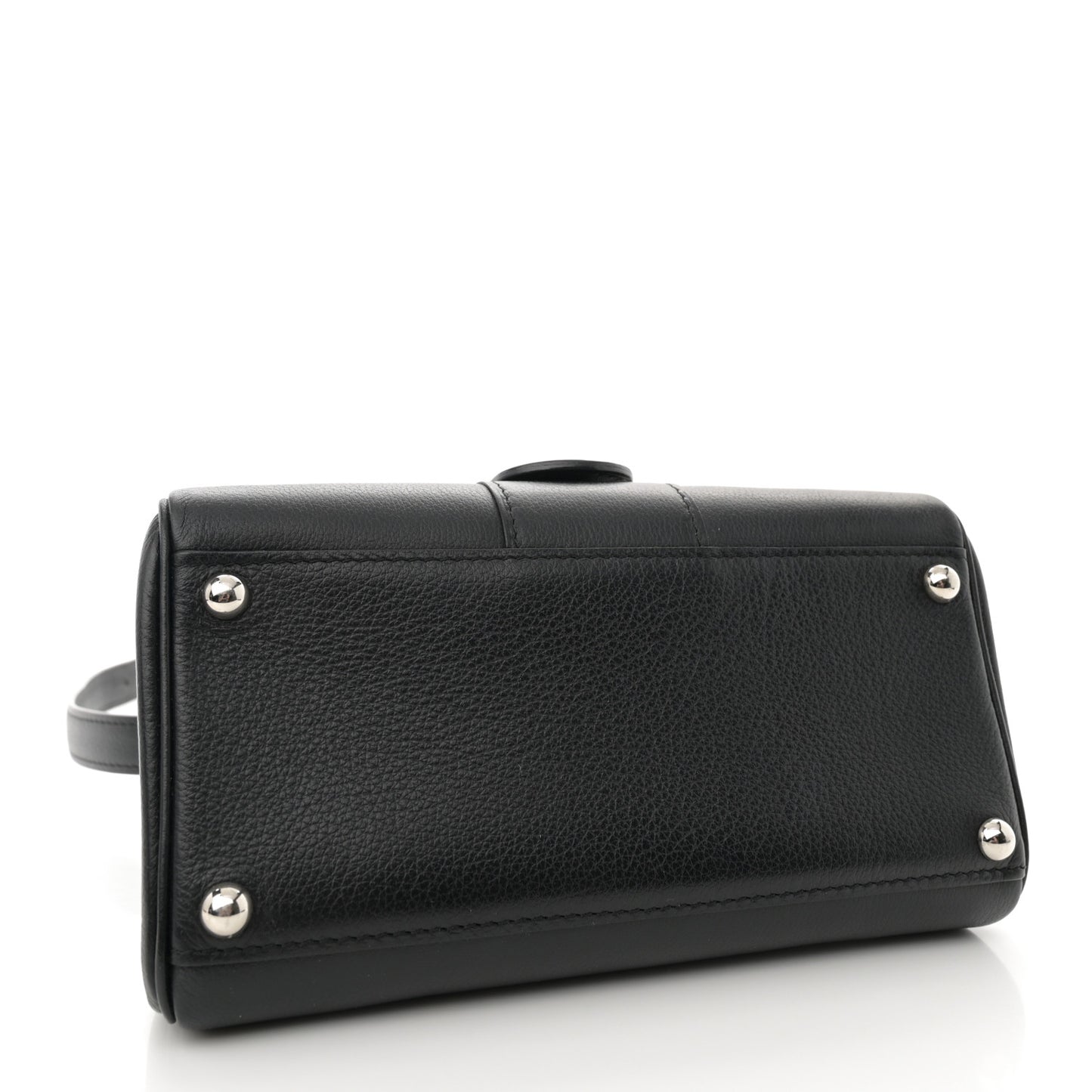 Grained Calfskin Mini Brillant Satchel Black
