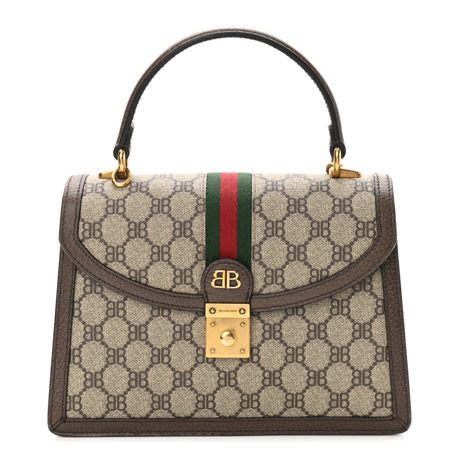 ゆ　さん専用　GUCCI× BALENCIAGA グッチ・バレンシアガ　BB柄 Gucci X BALENCIAGA BB Supreme Monogram Web Small Top Handle Bag