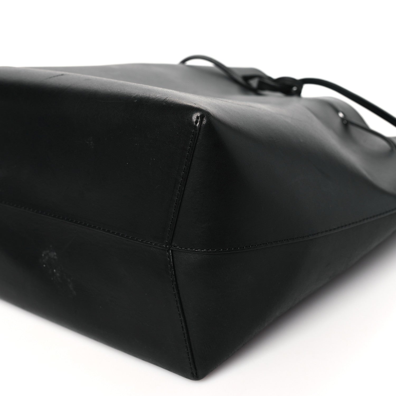 Mansur Gavriel Vegetable Tanned Calfskin Bucket Bag Black Dolly 9 of 14