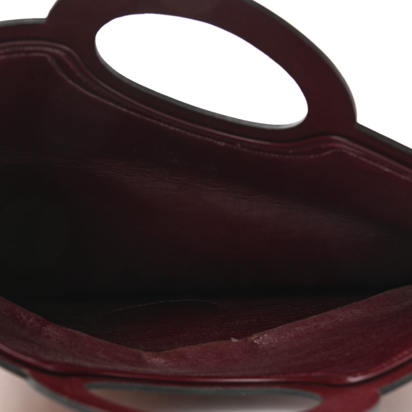 Oblique Fold Over Clutch Burgundy