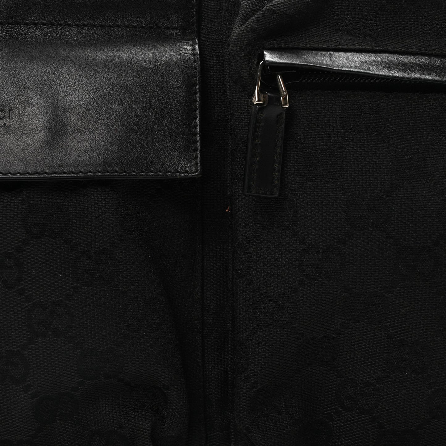 GG Monogram Double Pocket Belt Bag Black