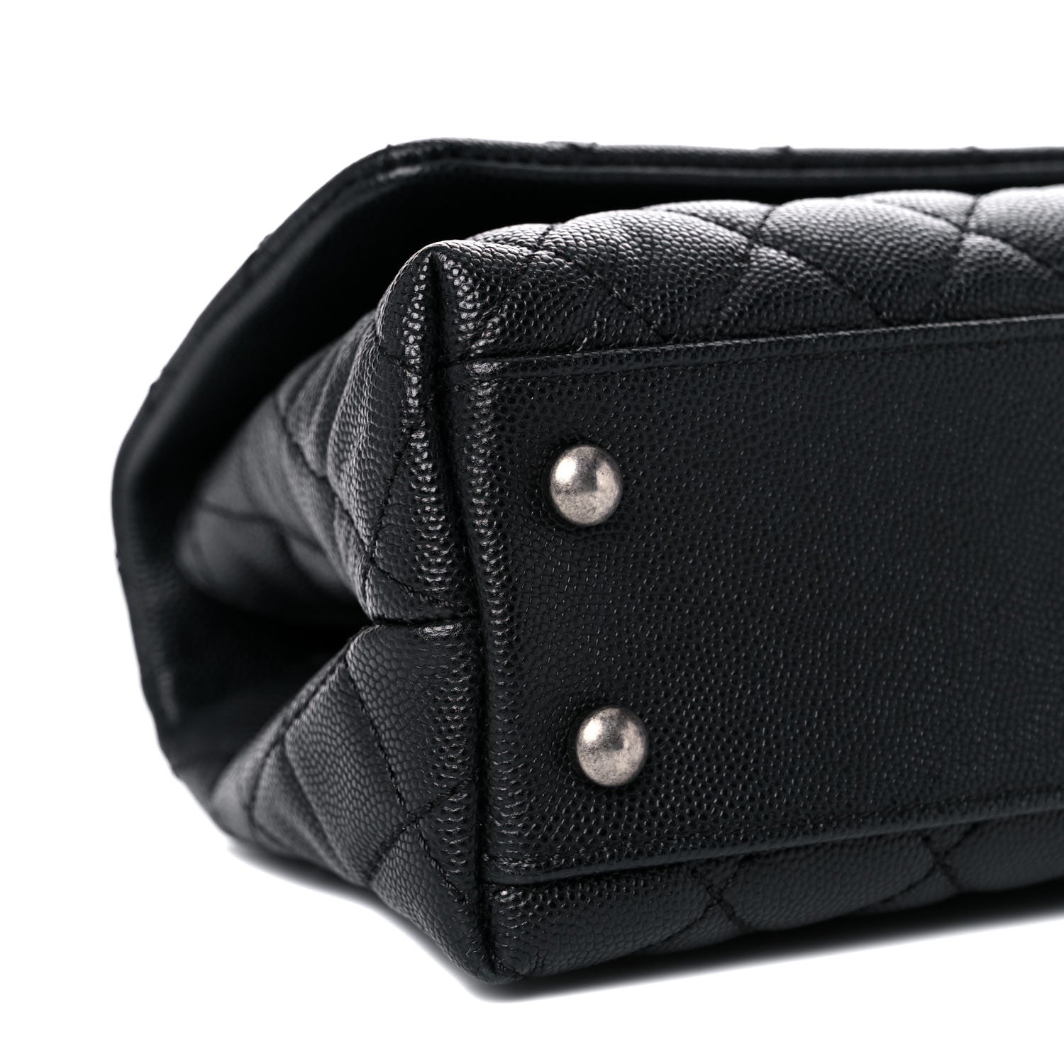 Chanel Caviar Lizard Embossed Quilted Mini Coco Handle Flap Black 8 of 9