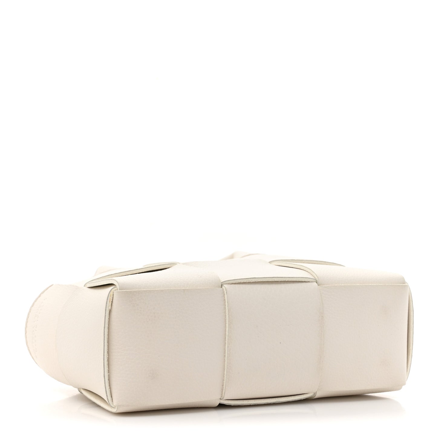 Lambskin Maxi Intreccio Candy Arco Tote White