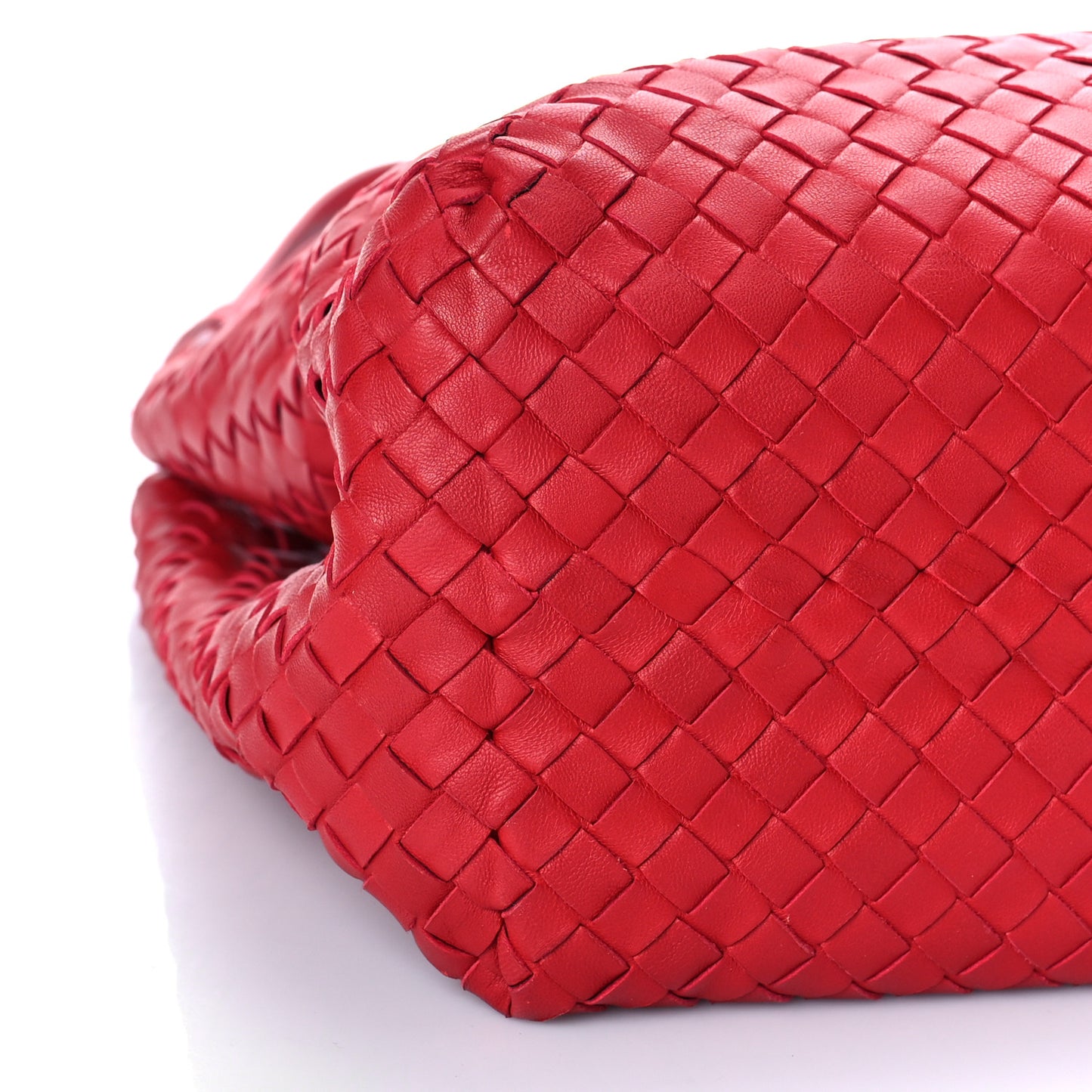 Nappa Intrecciato Medium Tote Red