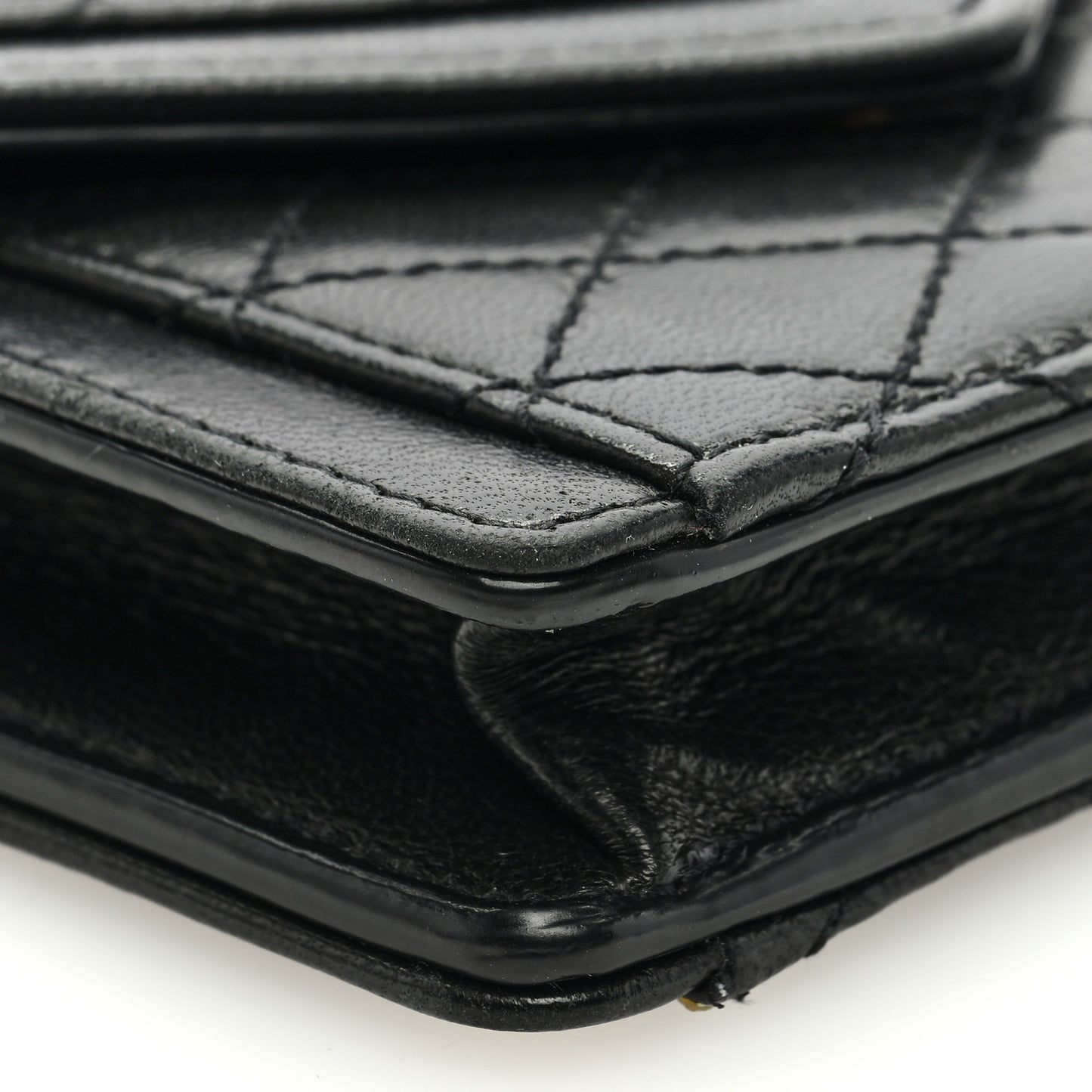 SAINT LAURENT Lambskin Quilted Micro Gaby Bag Black