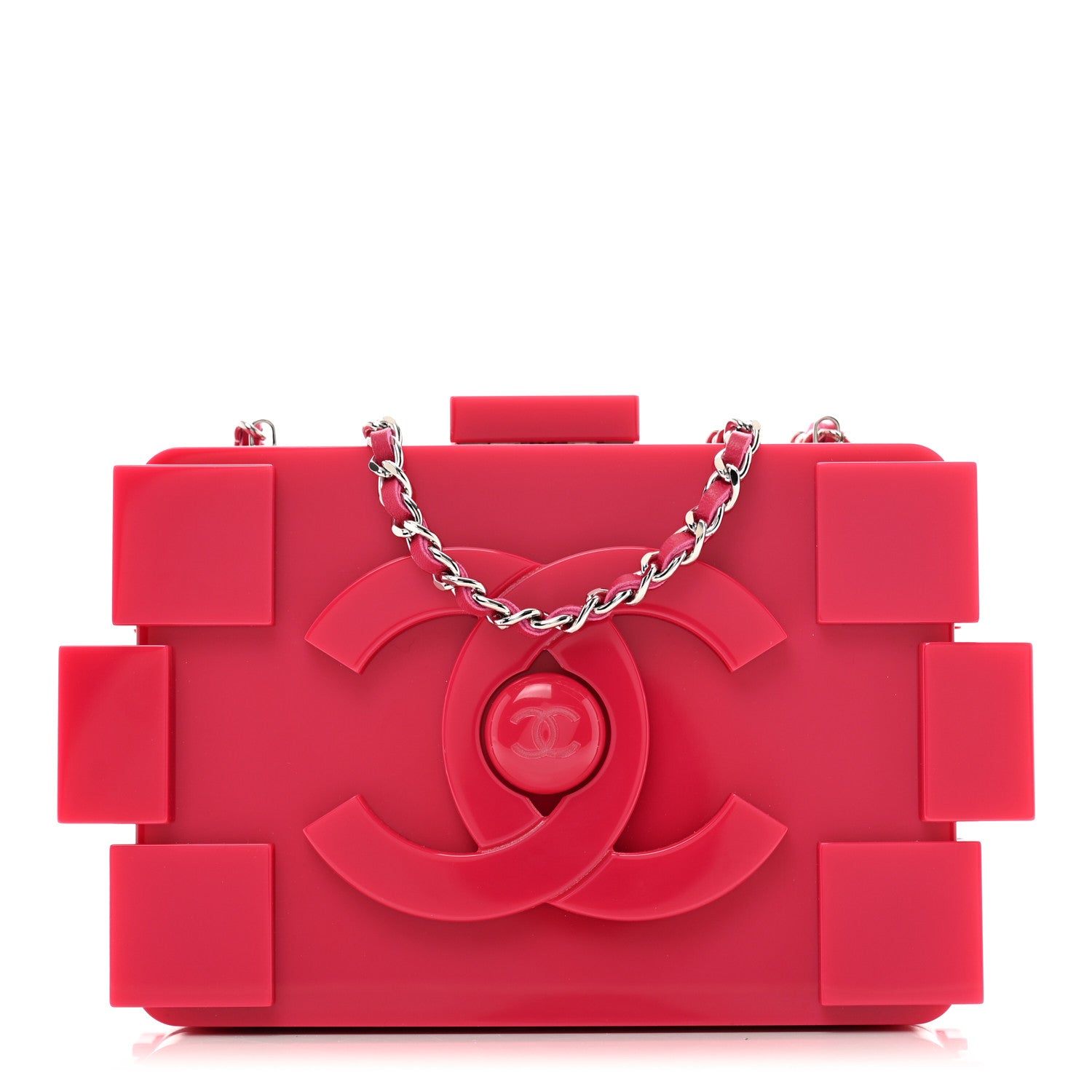 Chanel Plexiglass Boy Brick Lego Clutch Pink 1641643 – FASHIONPHILE